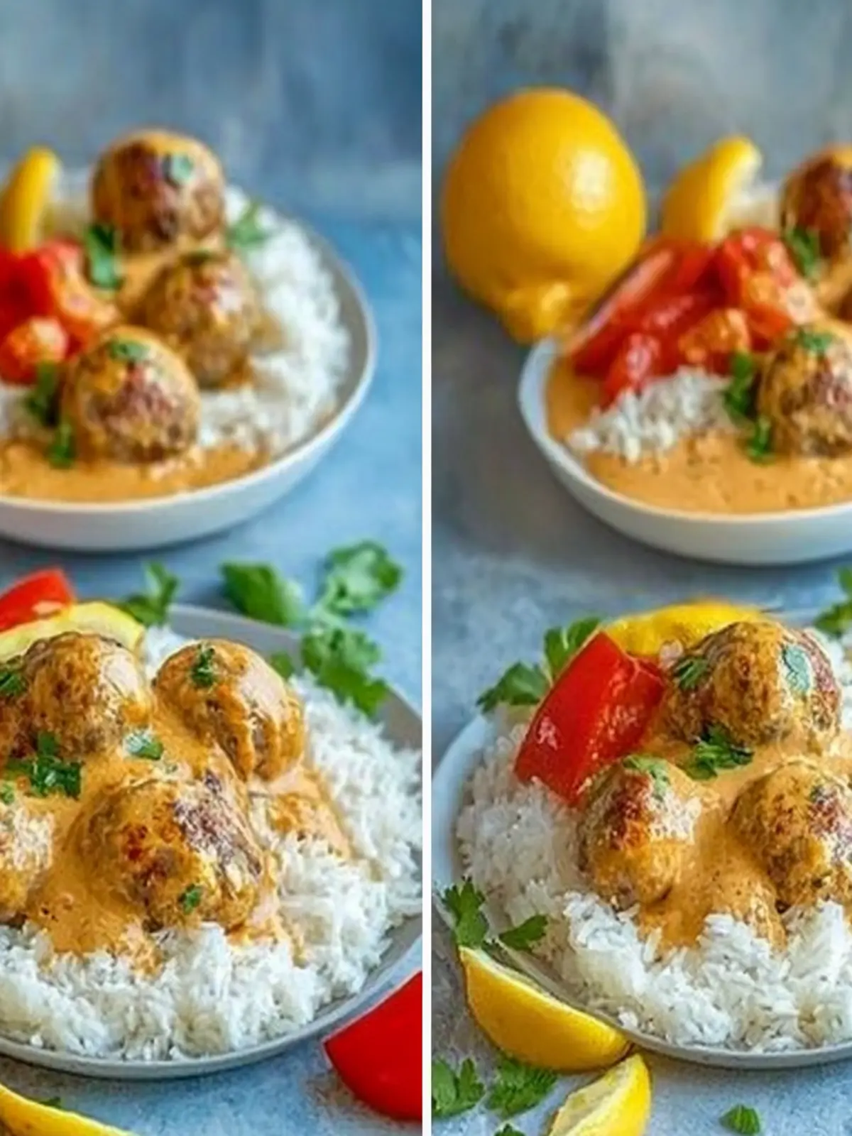 Hackbällchen in cremiger Paprikasauce