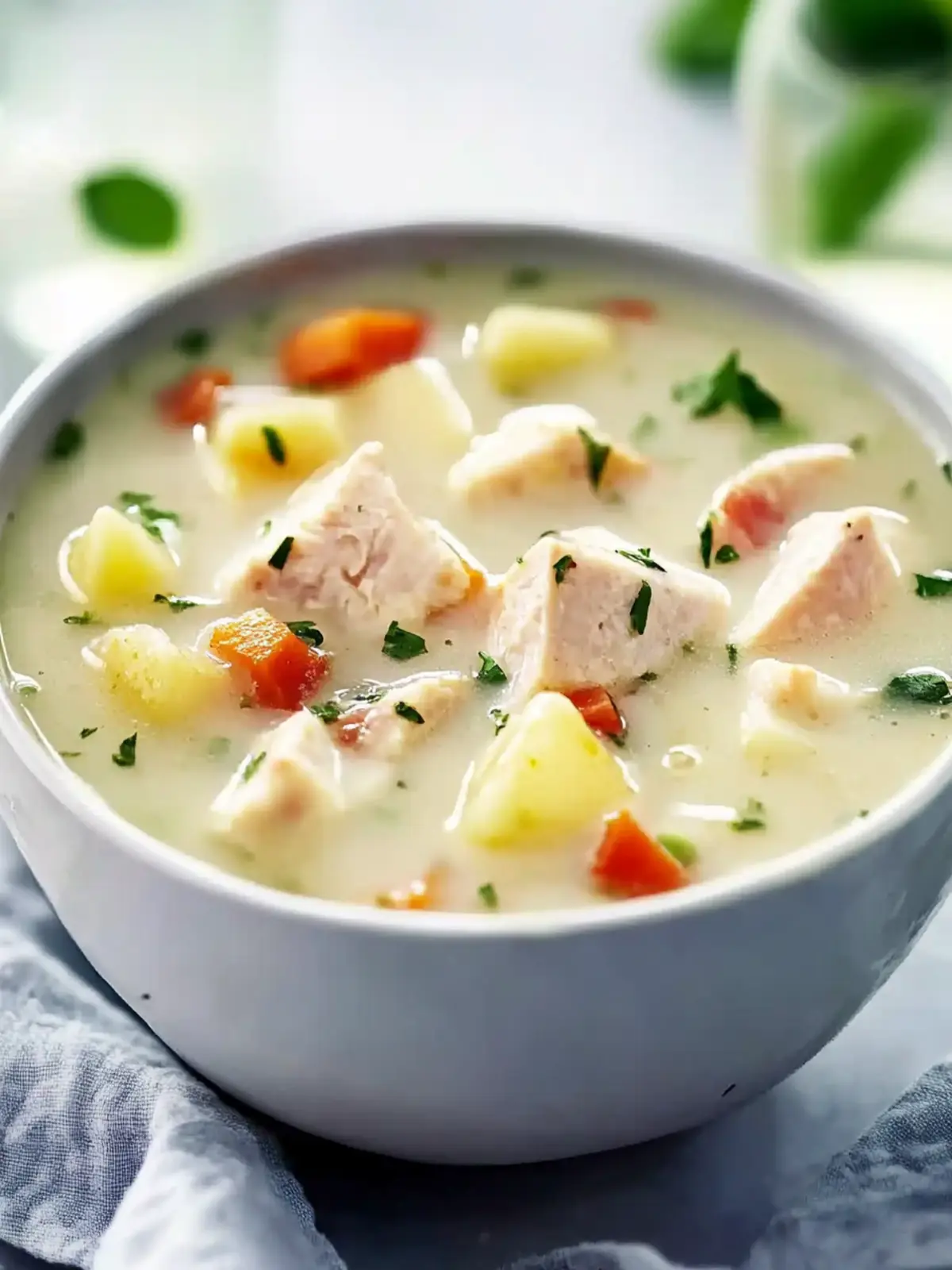 Herzhafte Hühner-Kartoffelsuppe