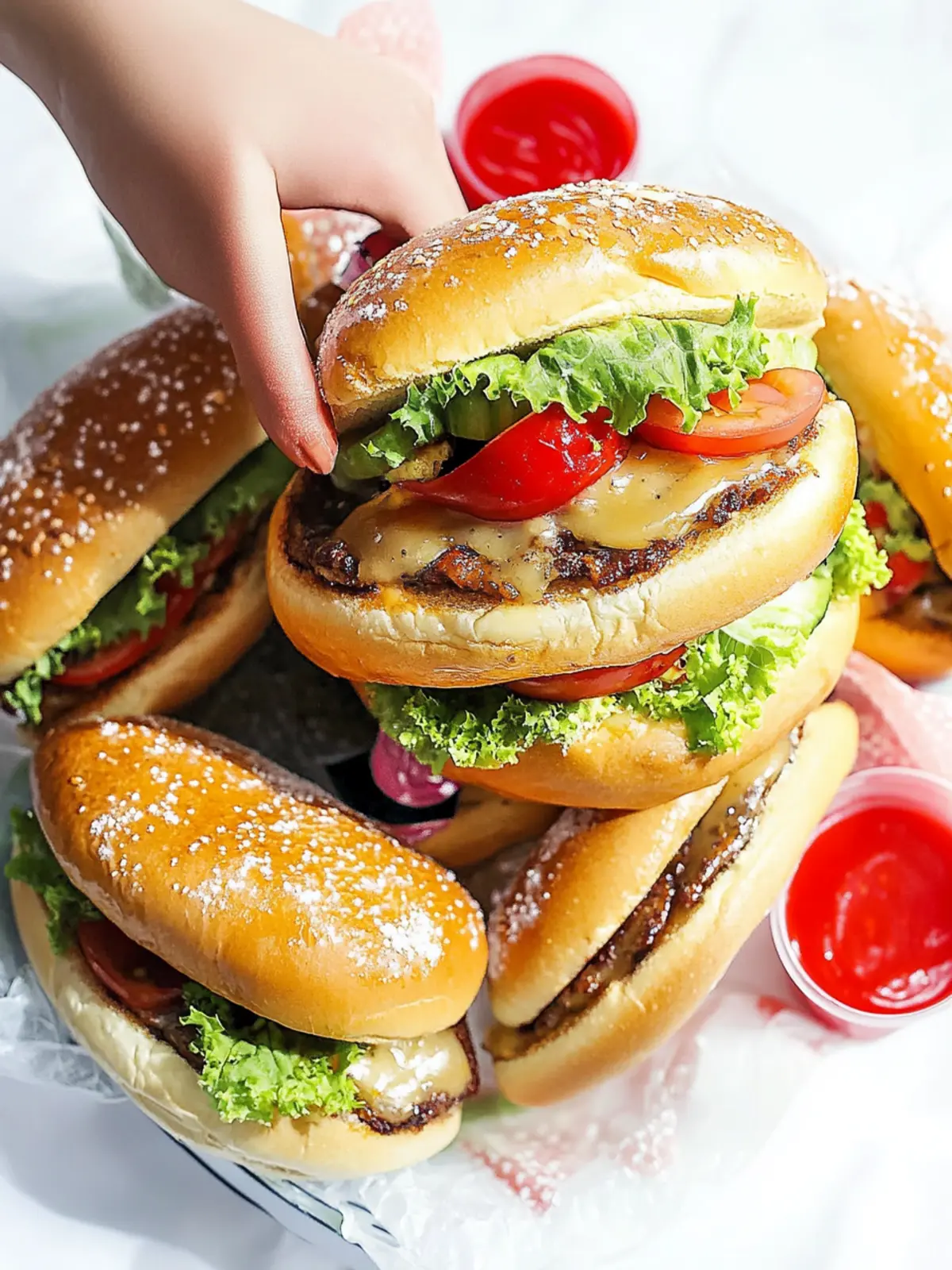 Ofenburger mit Hackfleisch