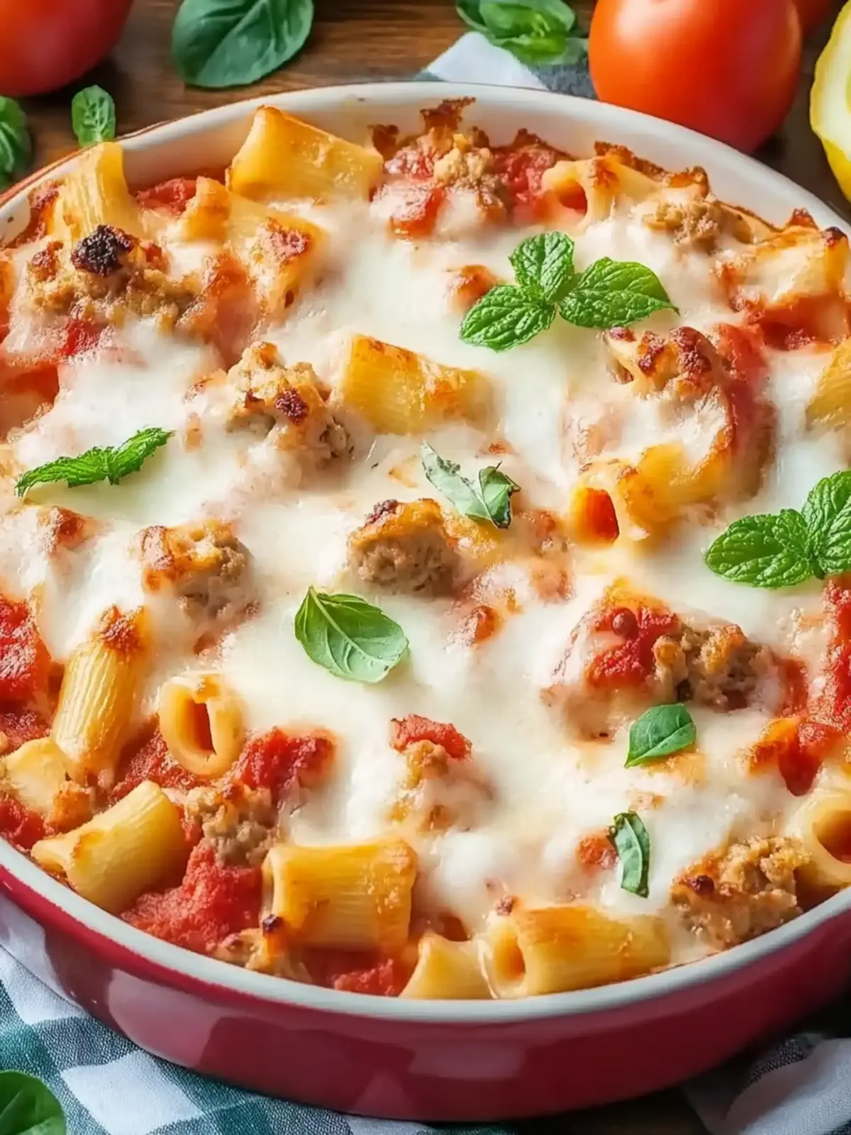 Nudelauflauf mit Hähnchen und Paprika