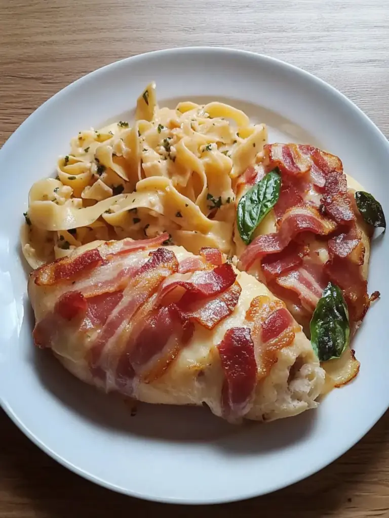 Hähnchenbrust mit Salbei und Bacon