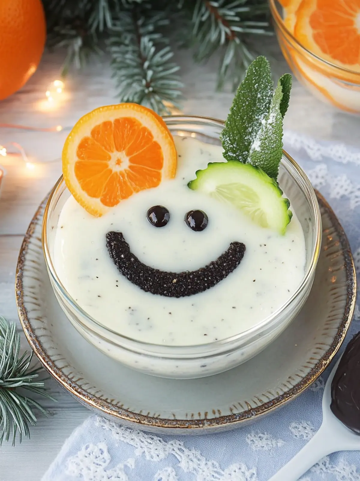 Geschmolzener Schneemann-Dessert