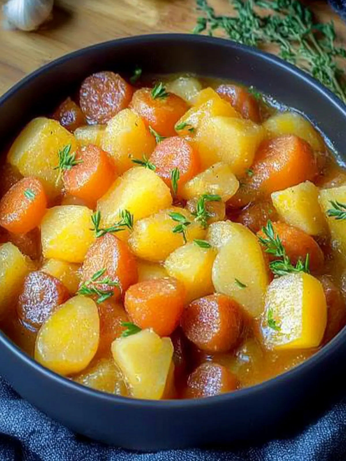 Mohren und Kartoffel Eintopf