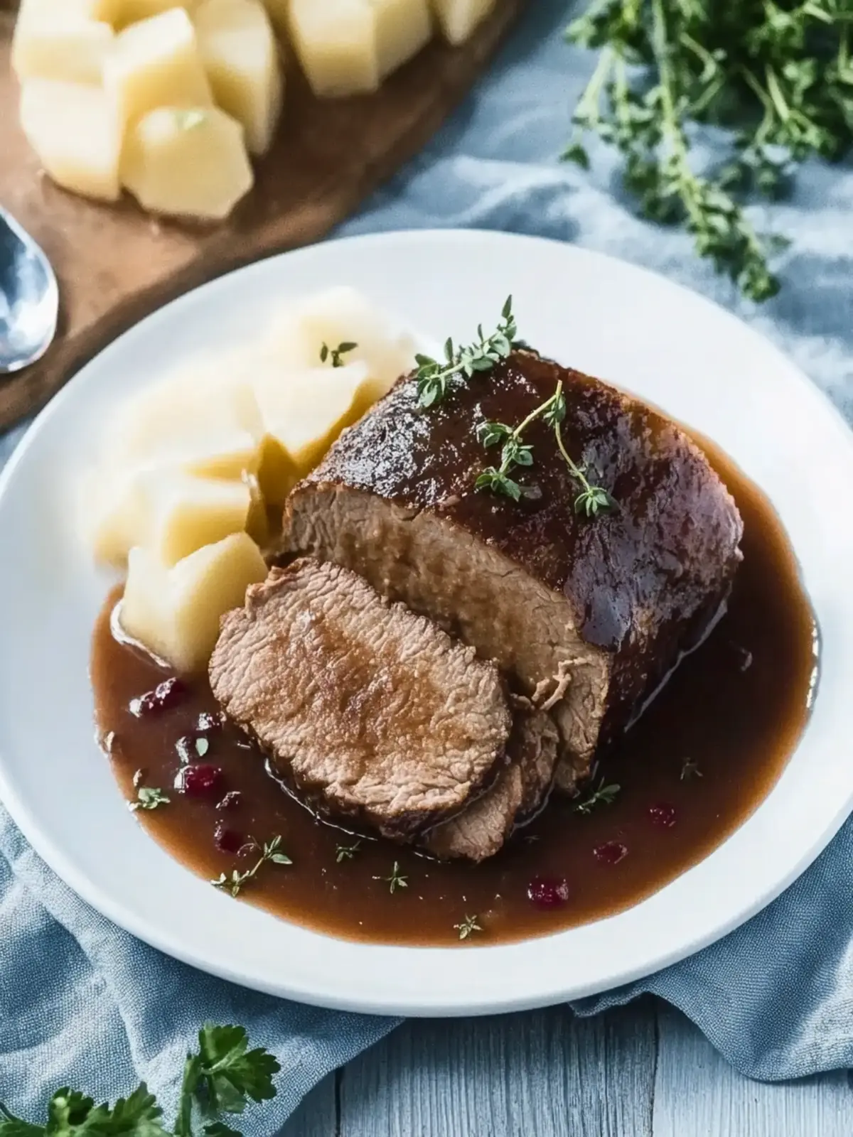 Traditioneller deutscher Schmorbraten