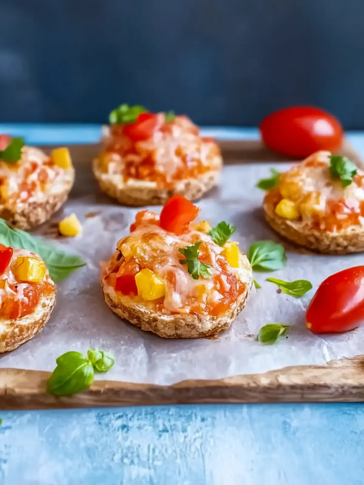 Vegetarische Pizzabrötchen