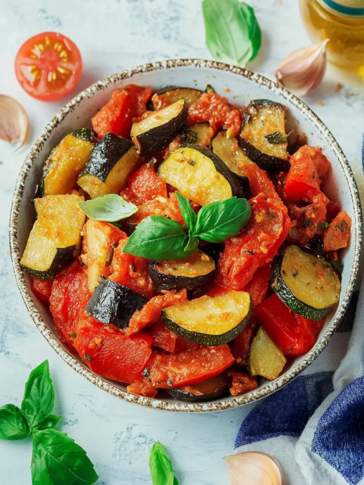 Ratatouille aus der Heißluftfritteuse