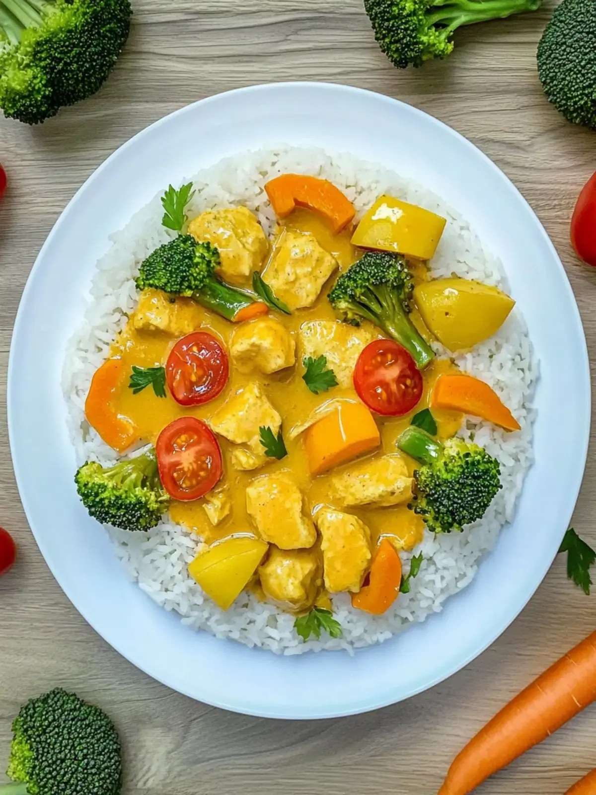 Quick chicken curry with rice