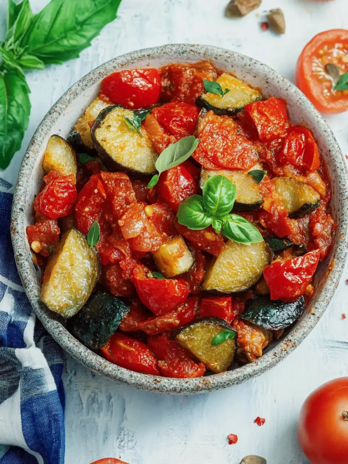 Ratatouille aus der Heißluftfritteuse