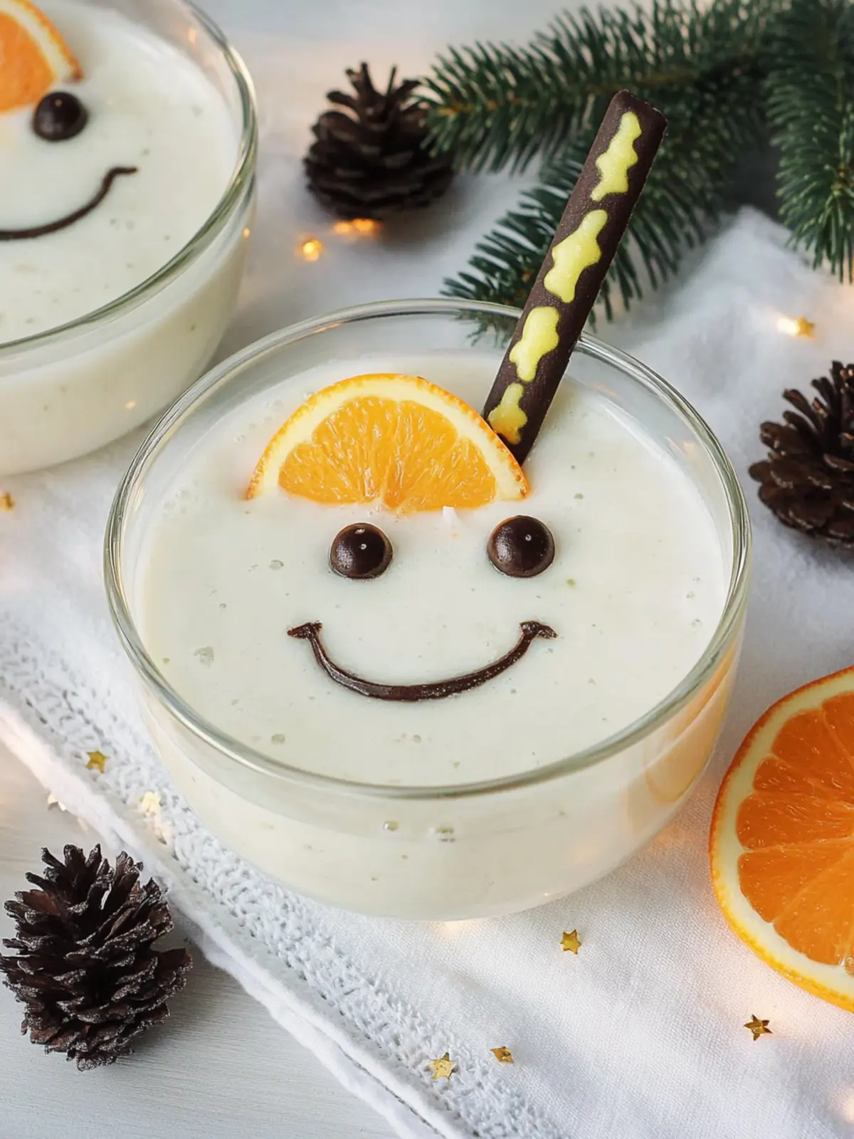 Geschmolzener Schneemann-Dessert