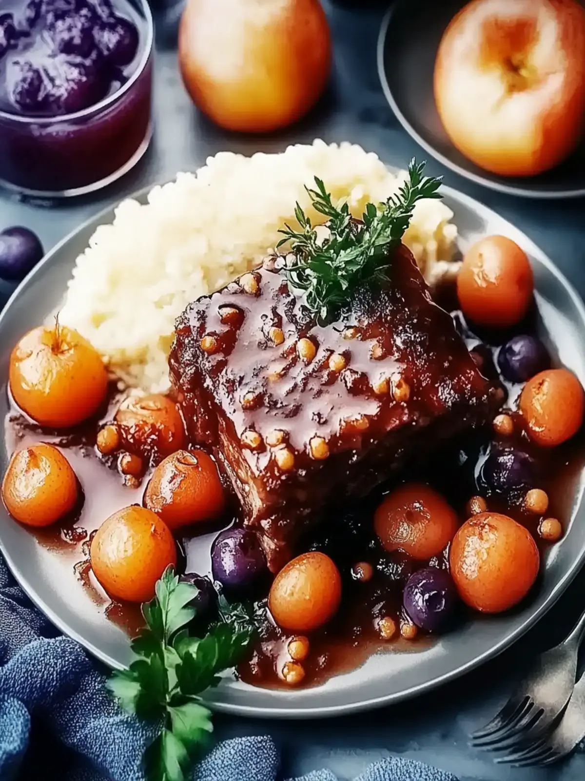 Weihnachtsbraten mit Rotwein