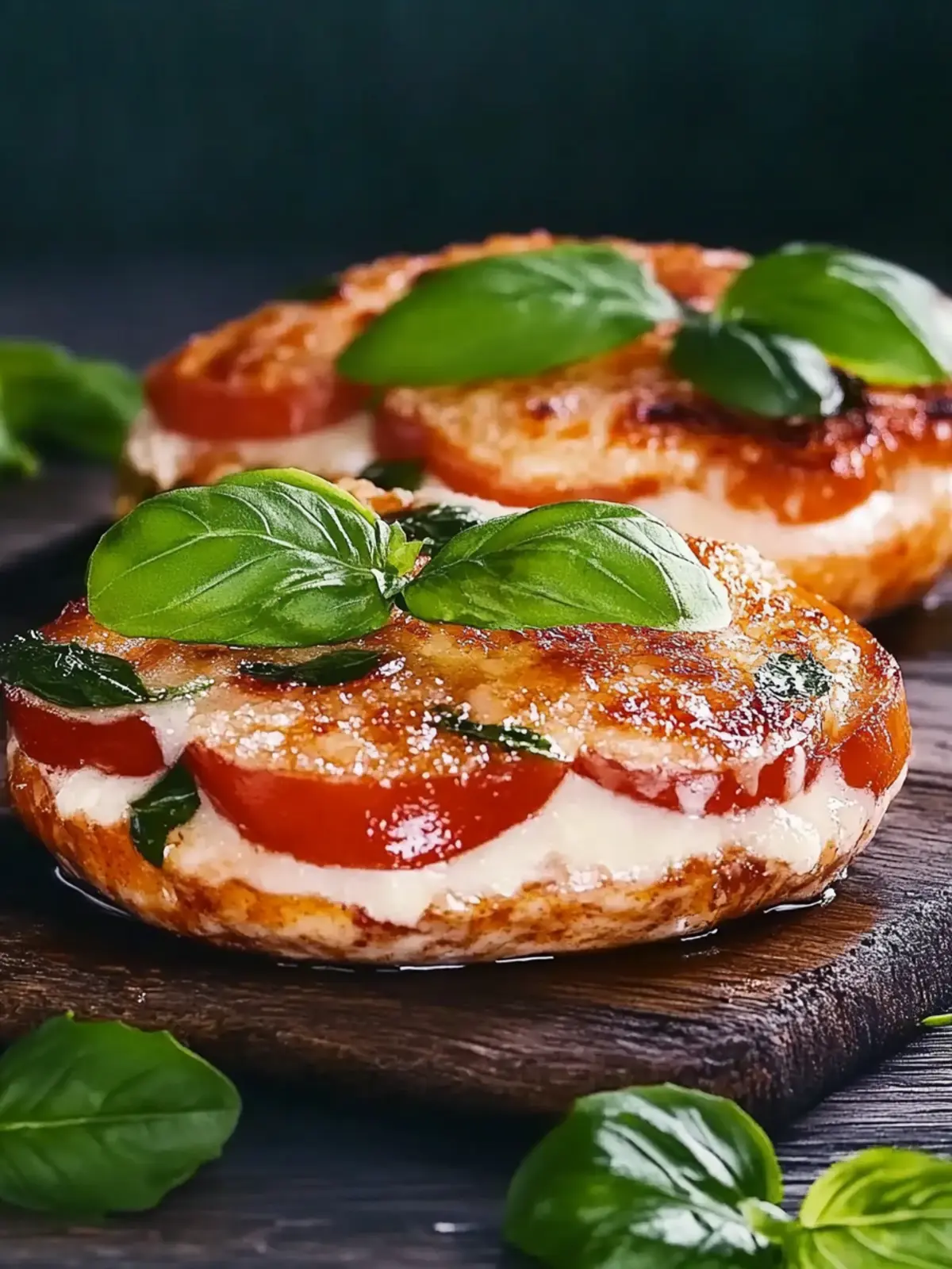 Mit Caprese gefüllte Hähnchenbrust