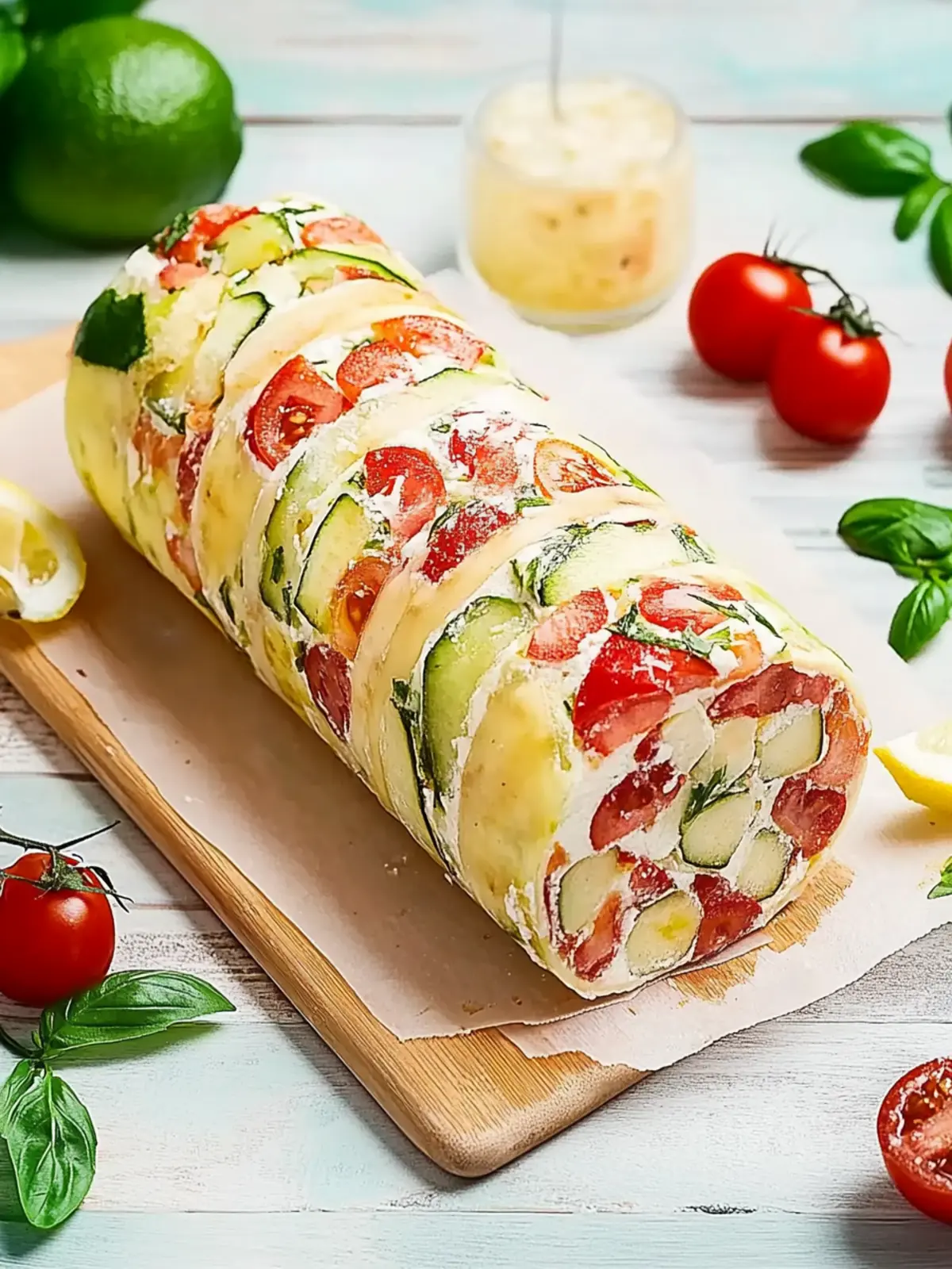 Zucchini-Rolle mit Feta