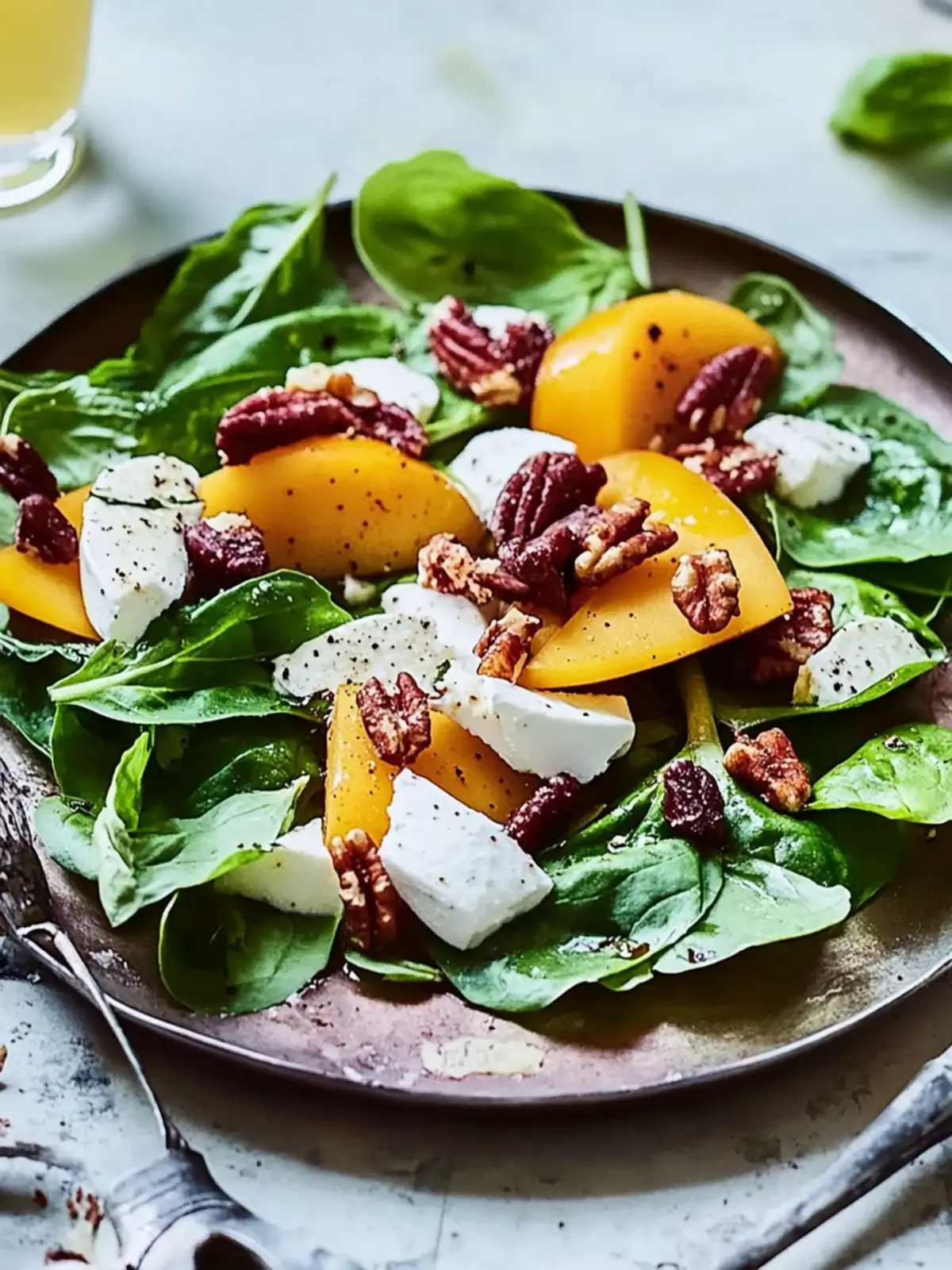 Mango-Mozzarella auf Feldsalat