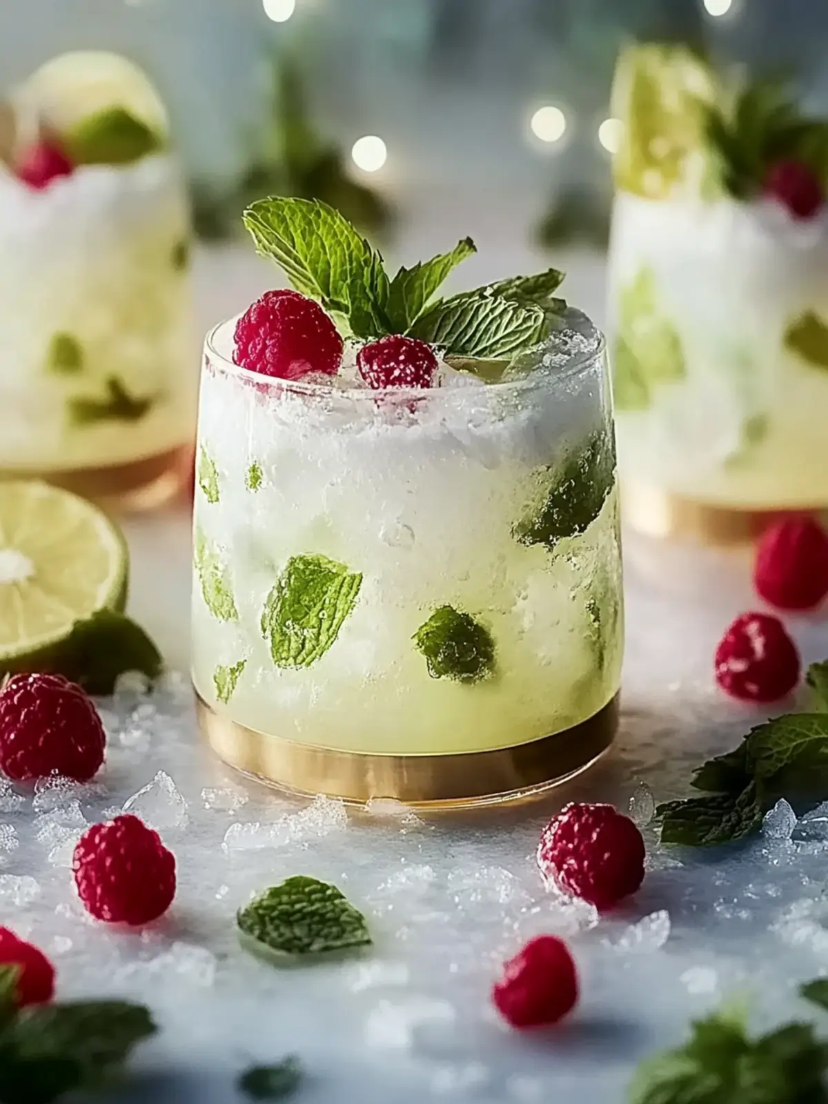 Weiße Weihnachts-Mojitos