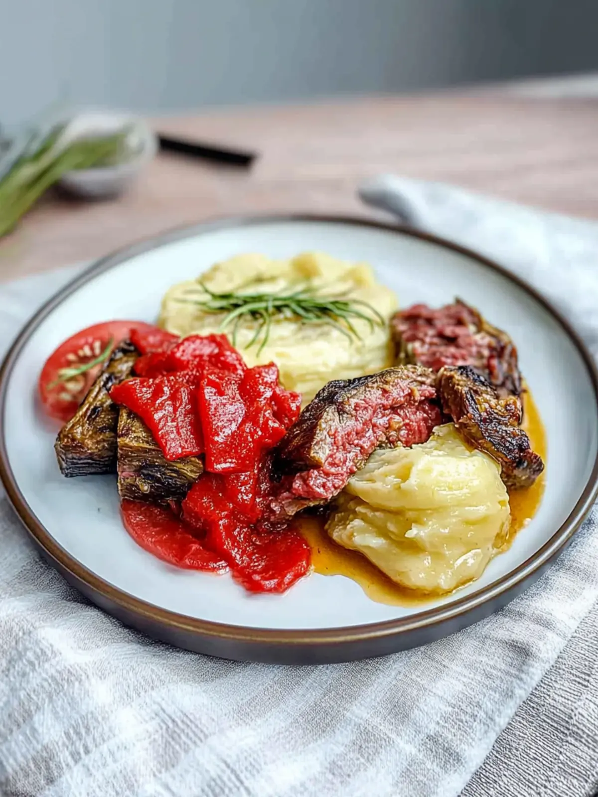 Rinderroulade-Schichtbraten