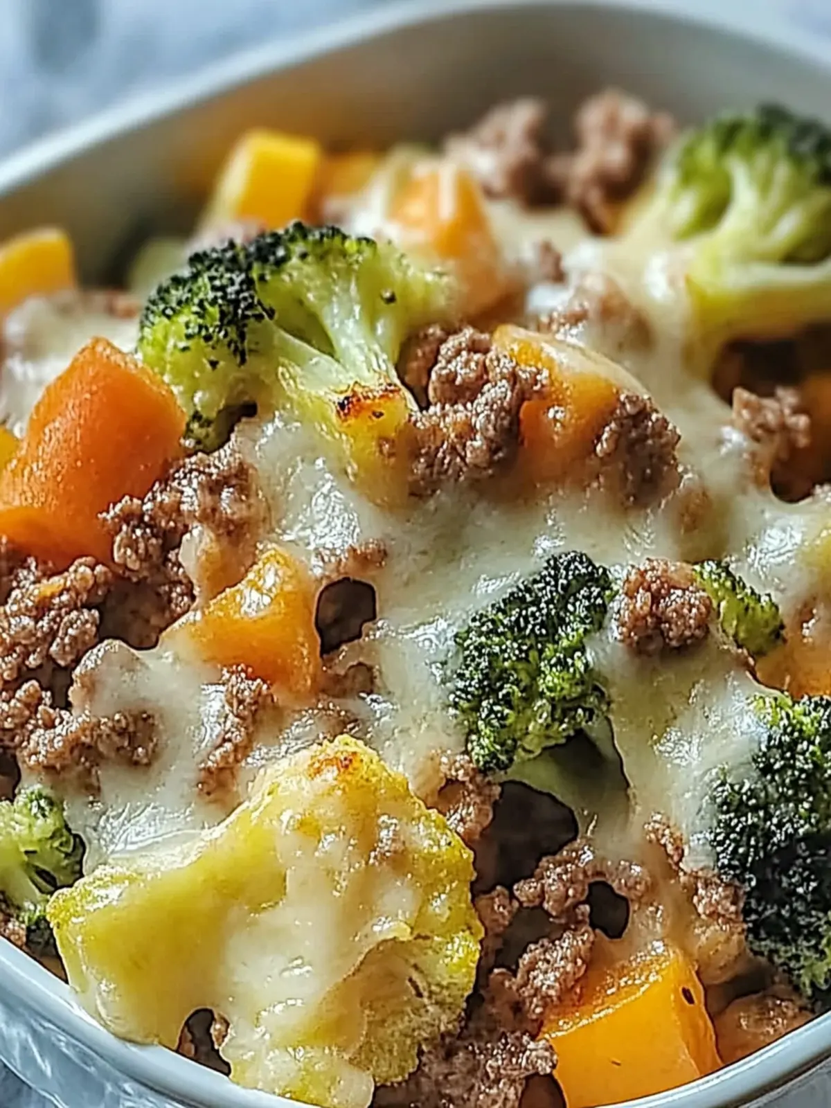 Fitness Auflauf mit Brokkoli und Hackfleisch