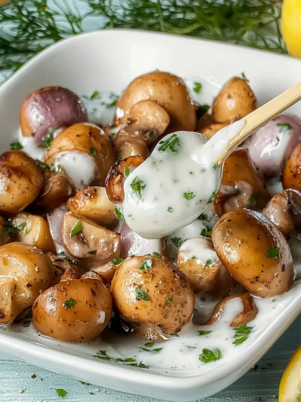 Champignons wie vom Weihnachtsmarkt