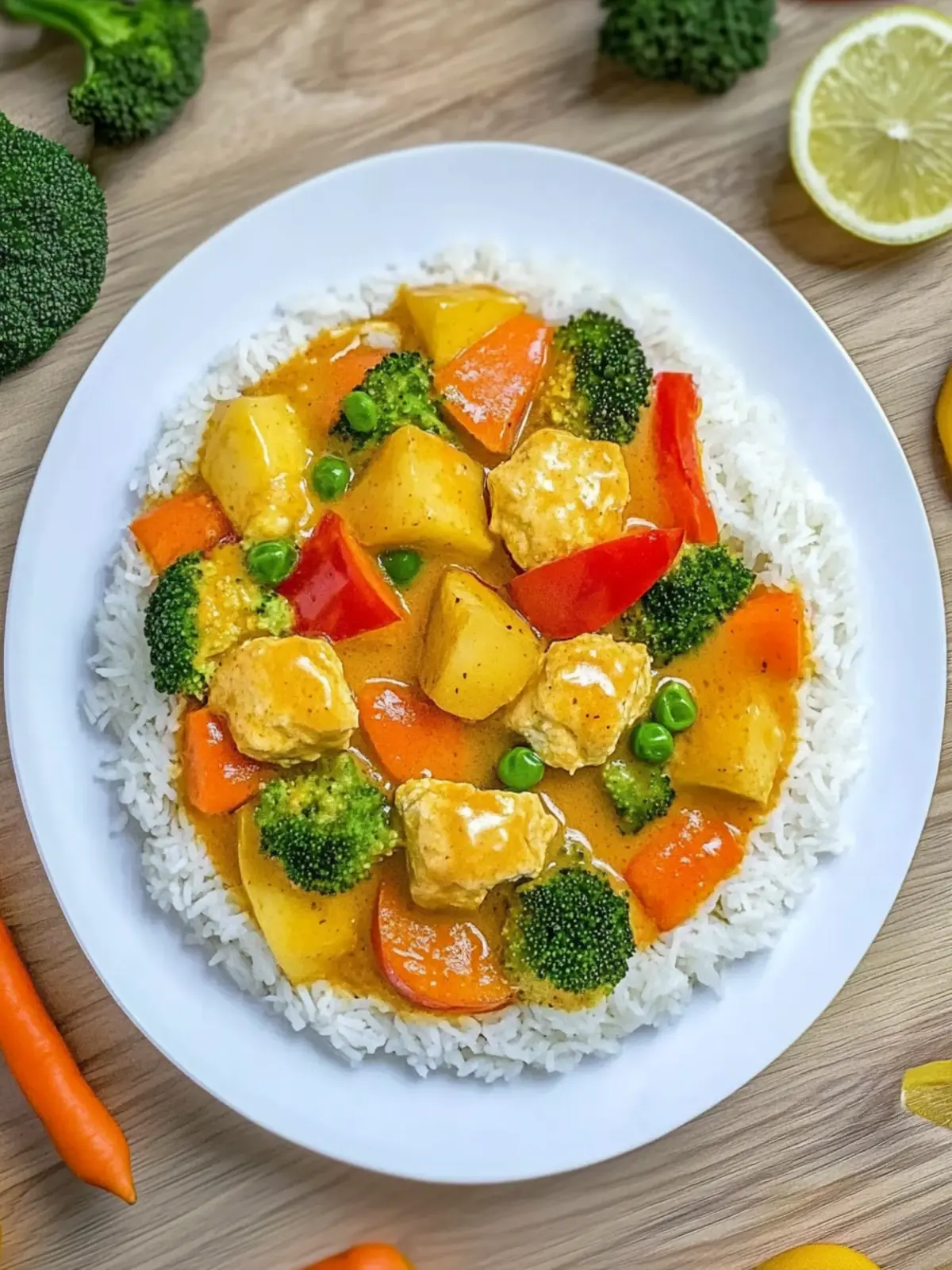 Quick chicken curry with rice