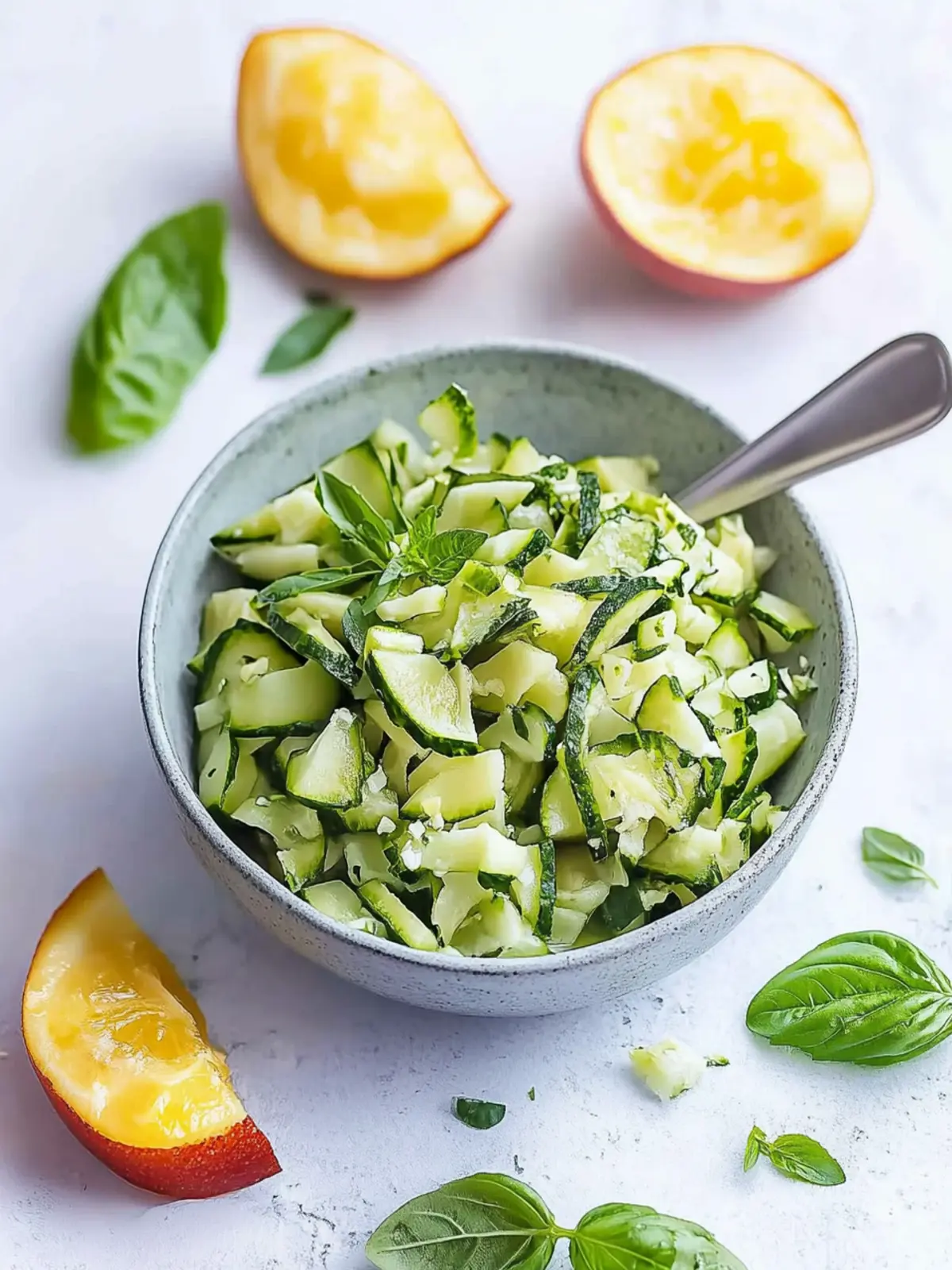 roh geraspelter Zucchinisalat