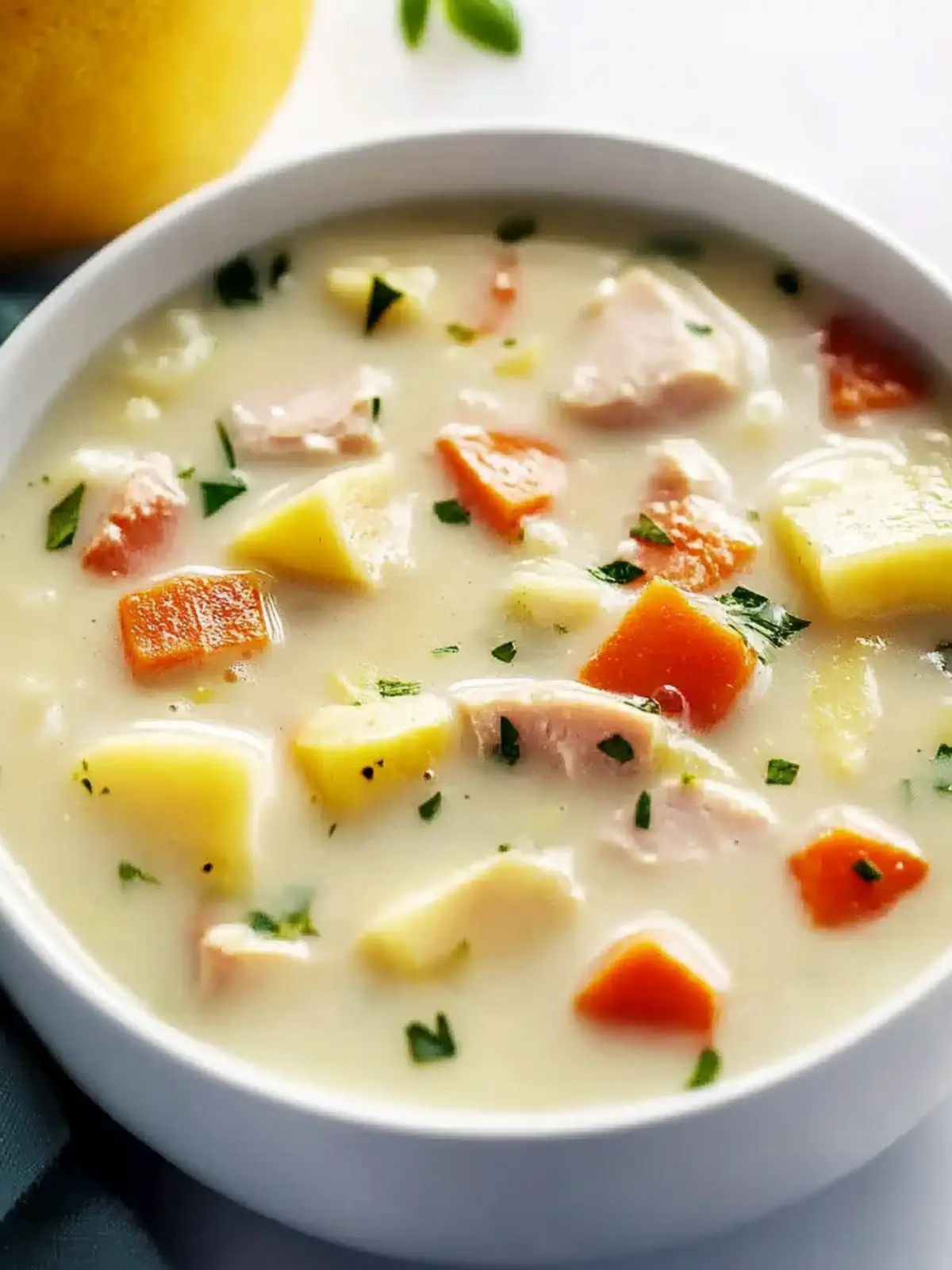 Herzhafte Hühner-Kartoffelsuppe