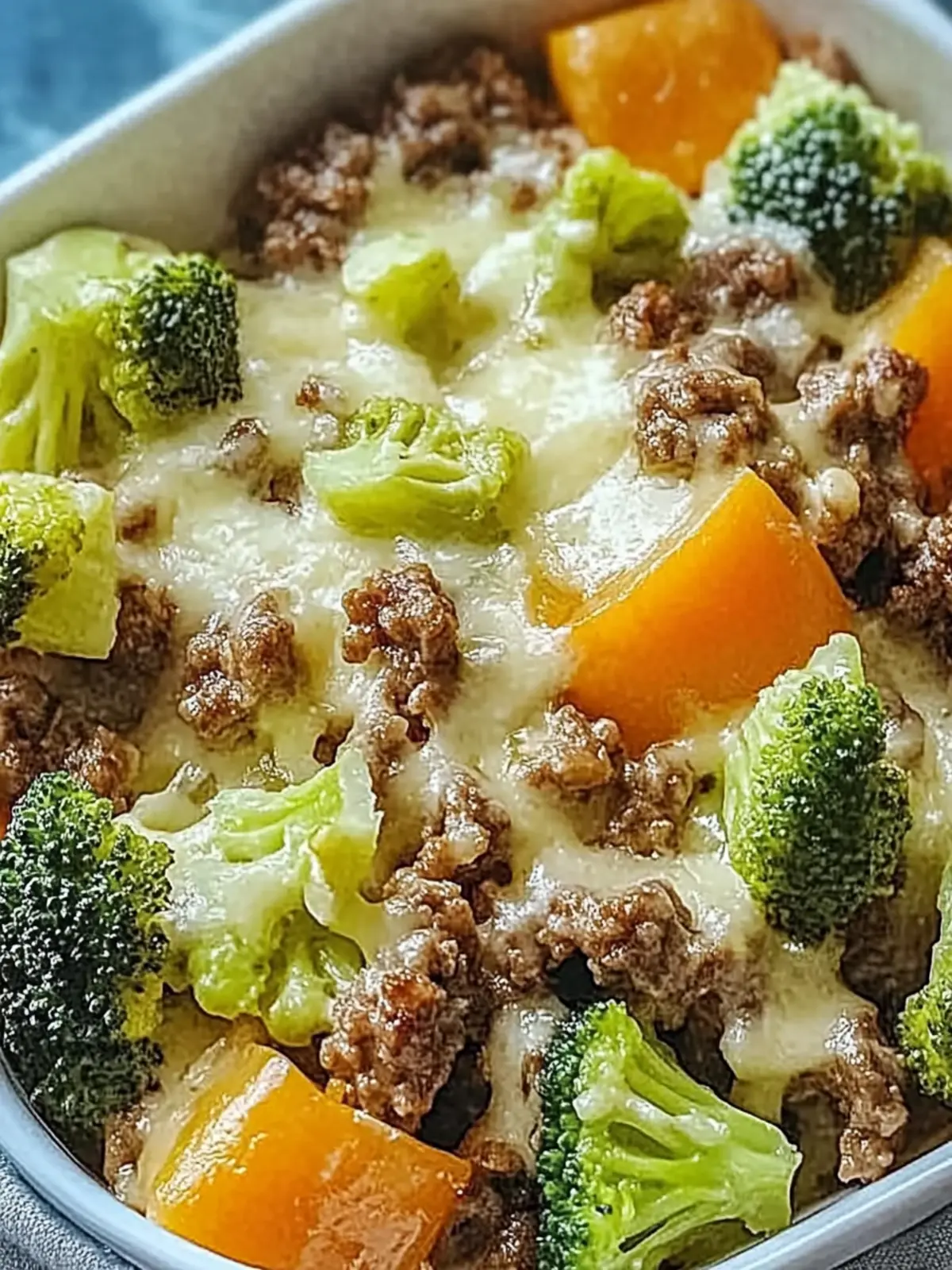 Fitness Auflauf mit Brokkoli und Hackfleisch