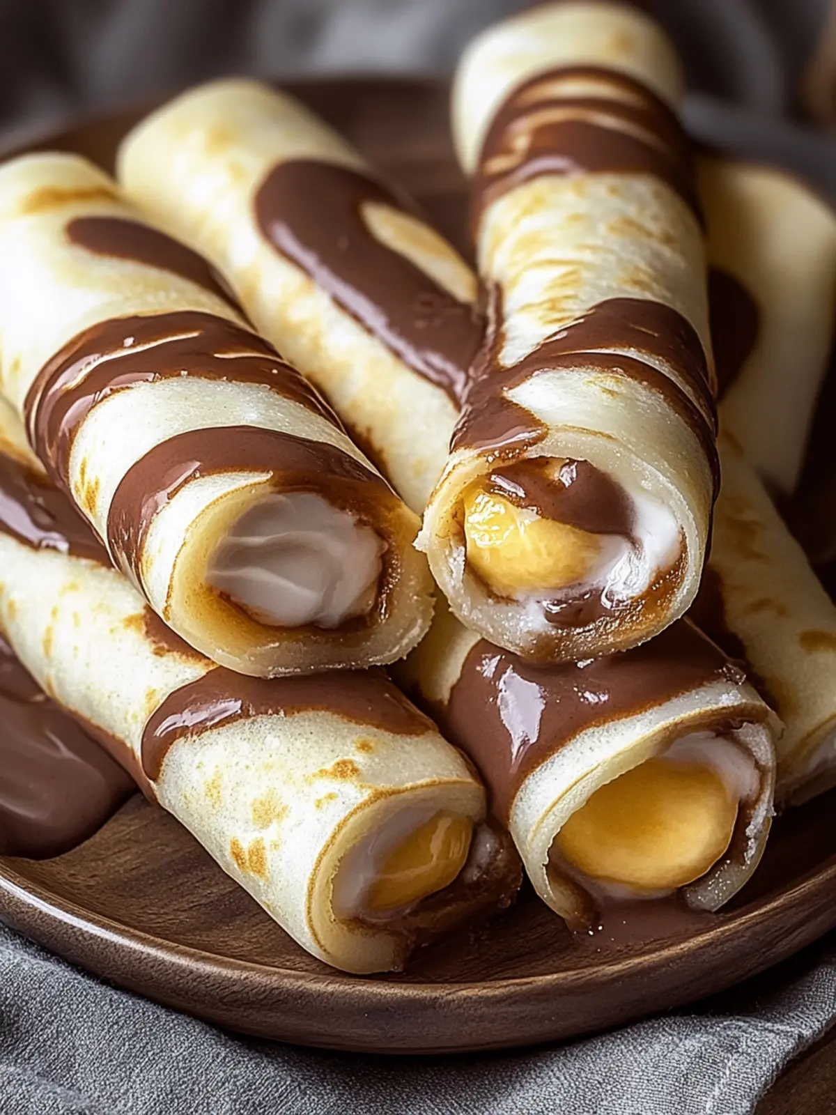 Schoko-Crêpe-Röllchen