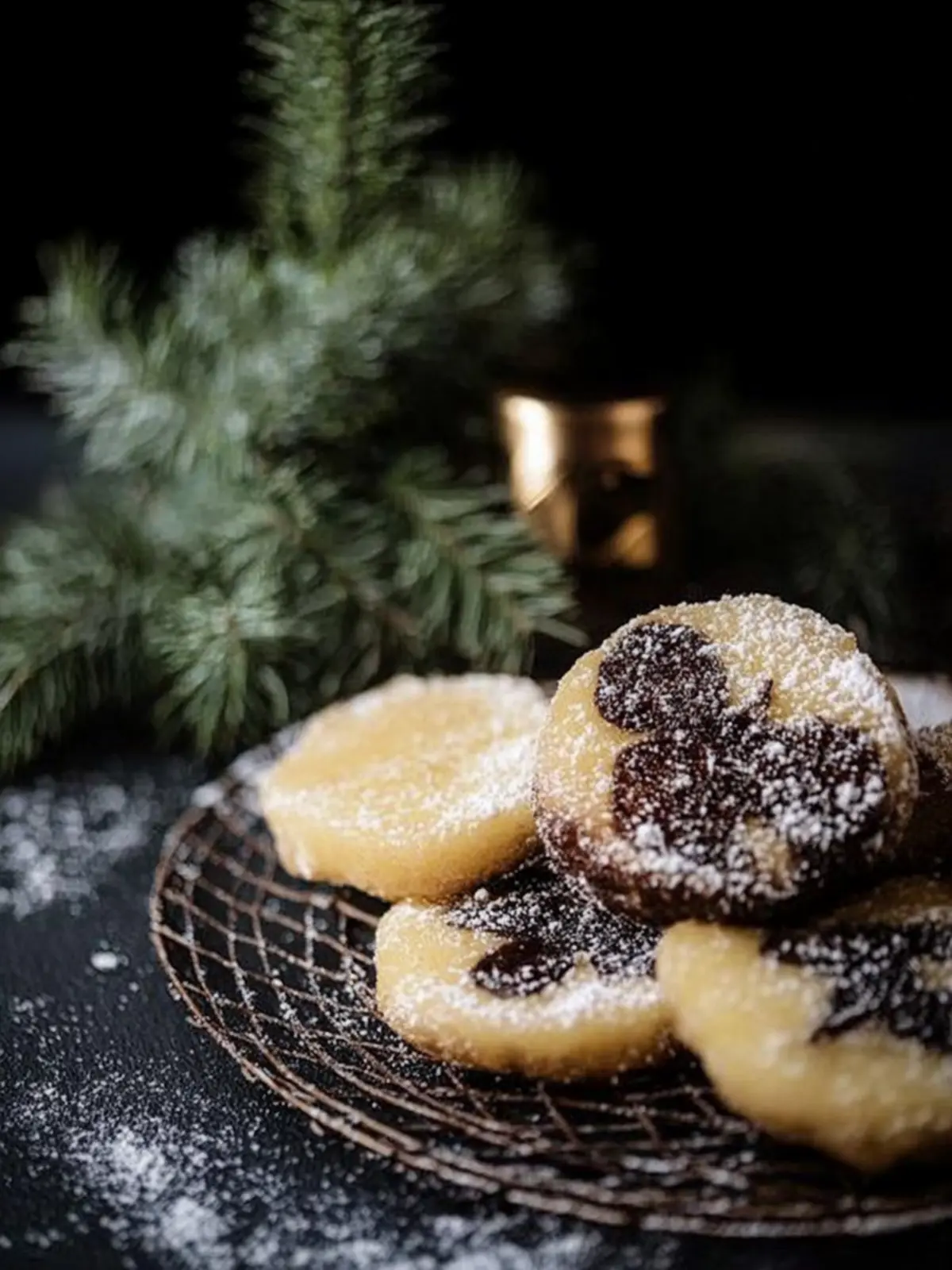 Marmoriertes Schwarz-Weiß-Gebäck