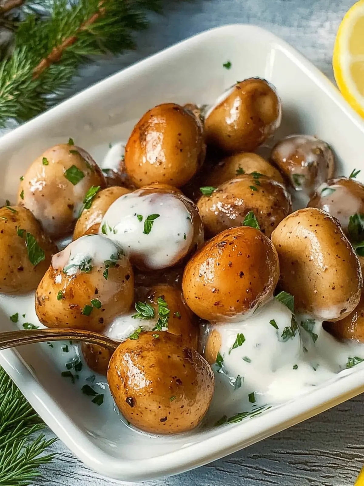 Champignons wie vom Weihnachtsmarkt