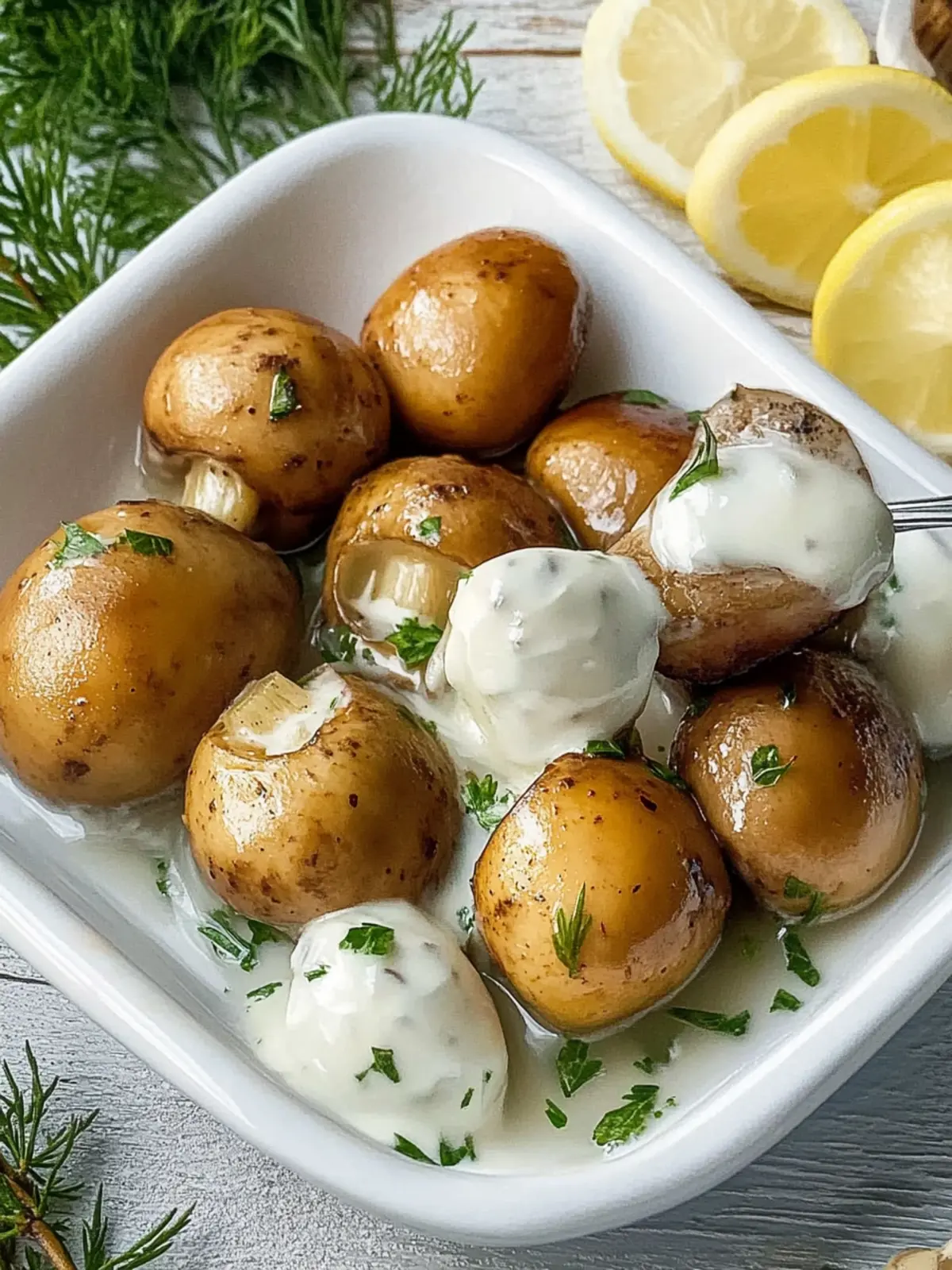 Champignons wie vom Weihnachtsmarkt