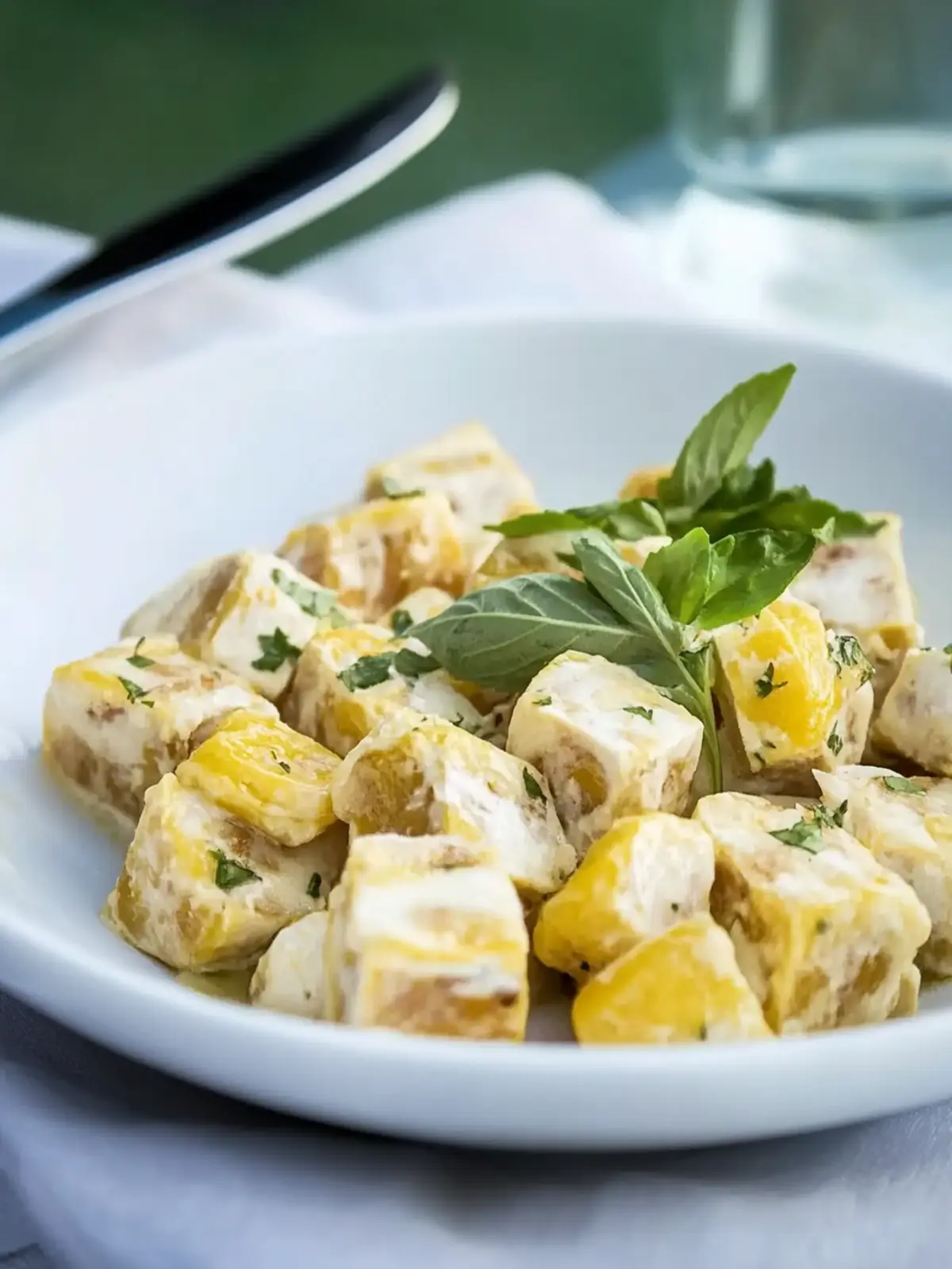 Roasted dumplings with egg