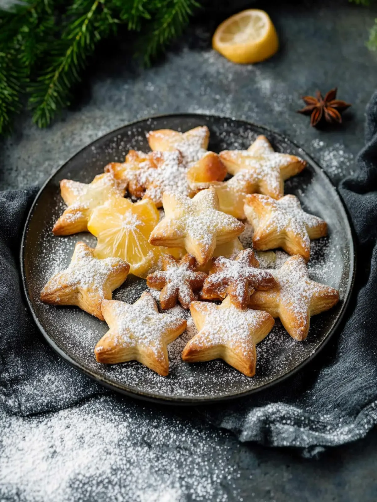 Blätterteig-Schoko-Sterne