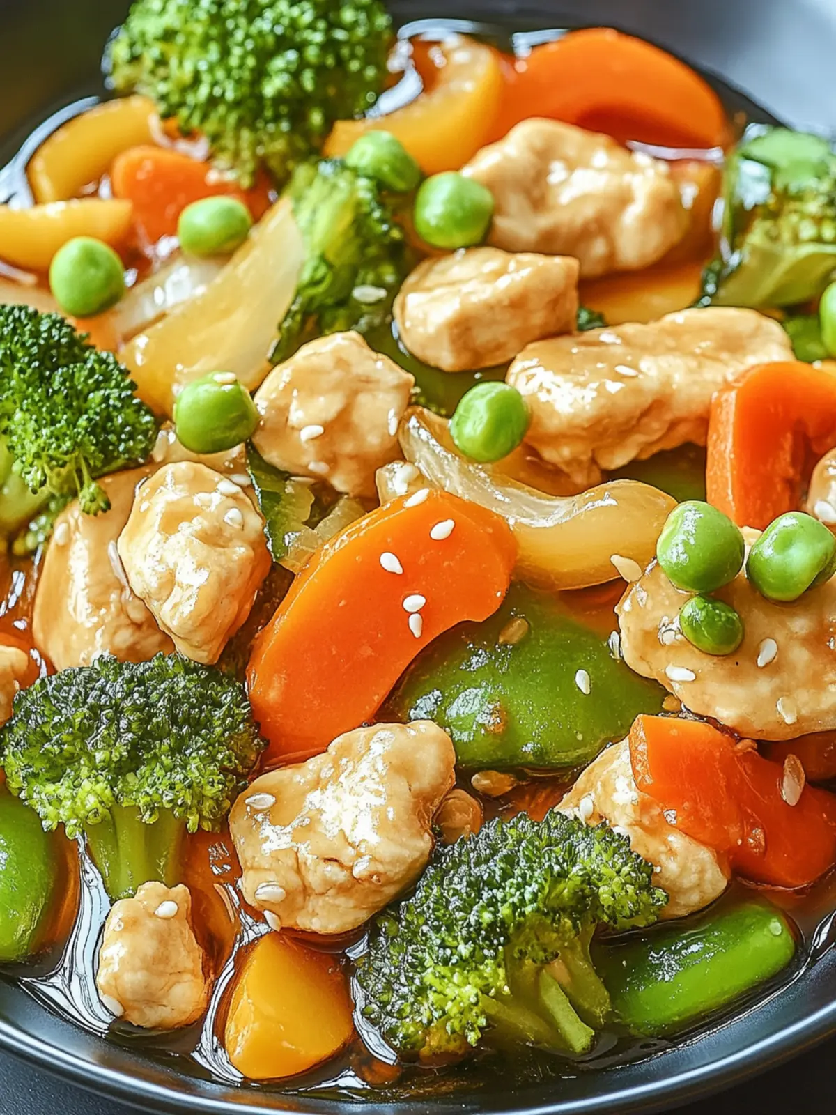 Gemüsepfanne mit Hähnchen