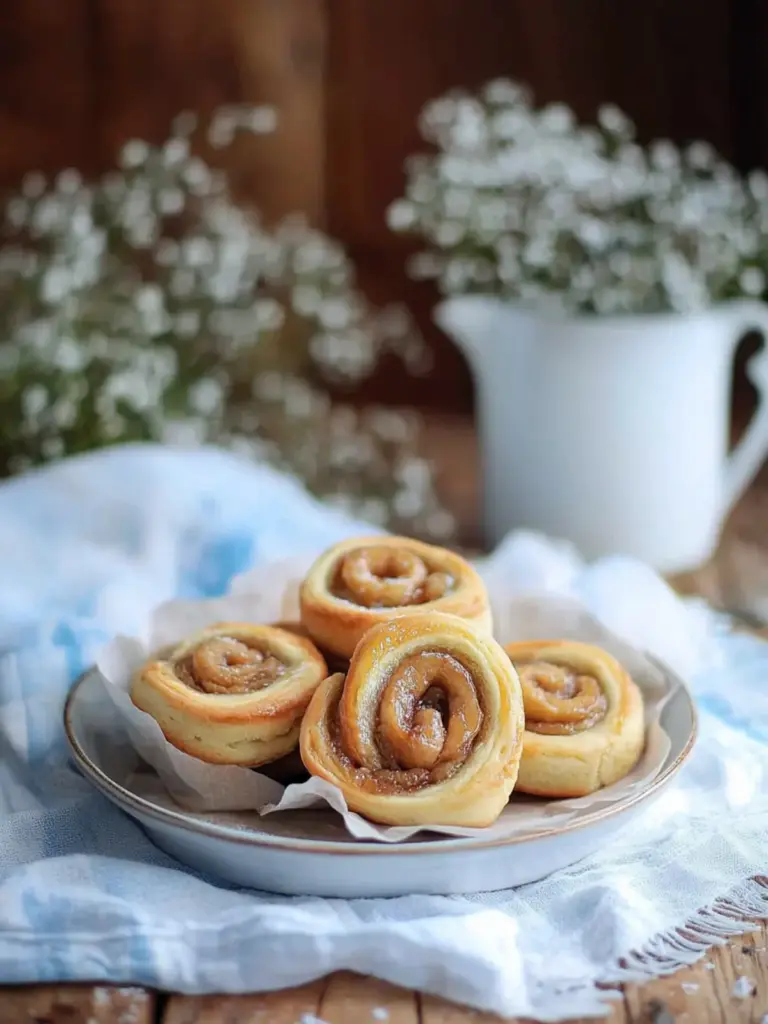 Cinnamon rolls hearts with nut filling