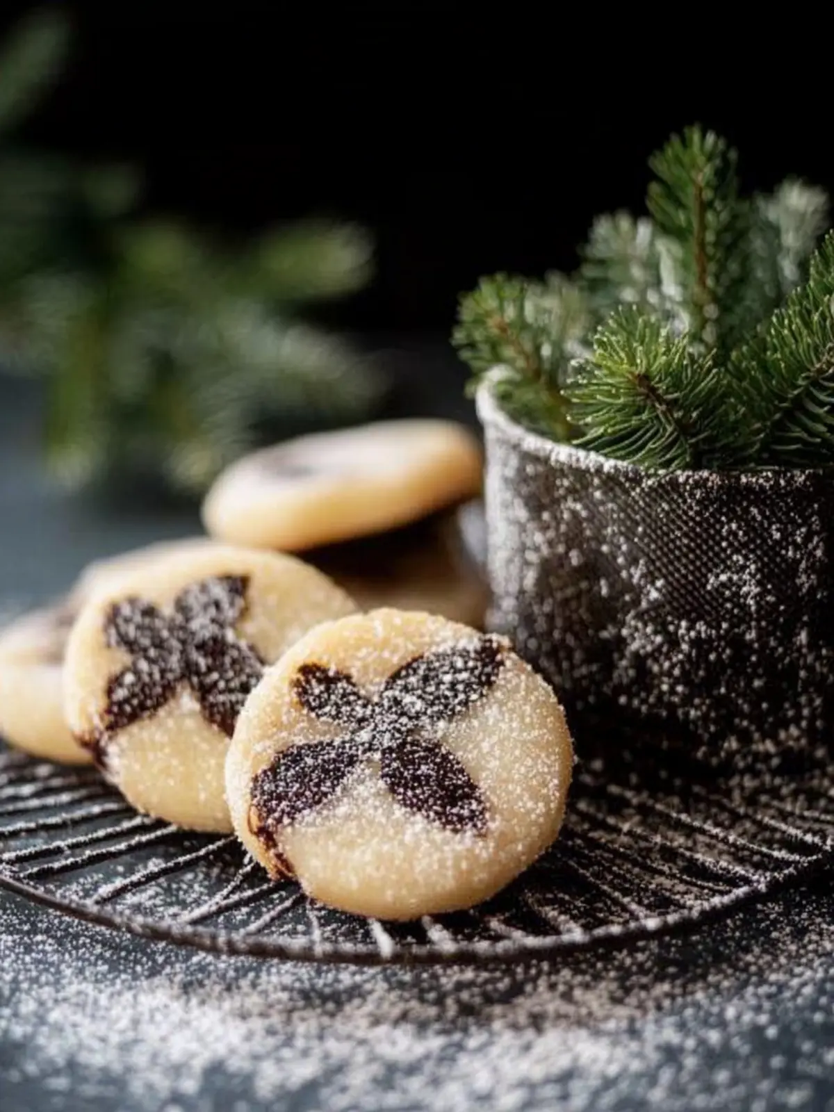 Marmoriertes Schwarz-Weiß-Gebäck