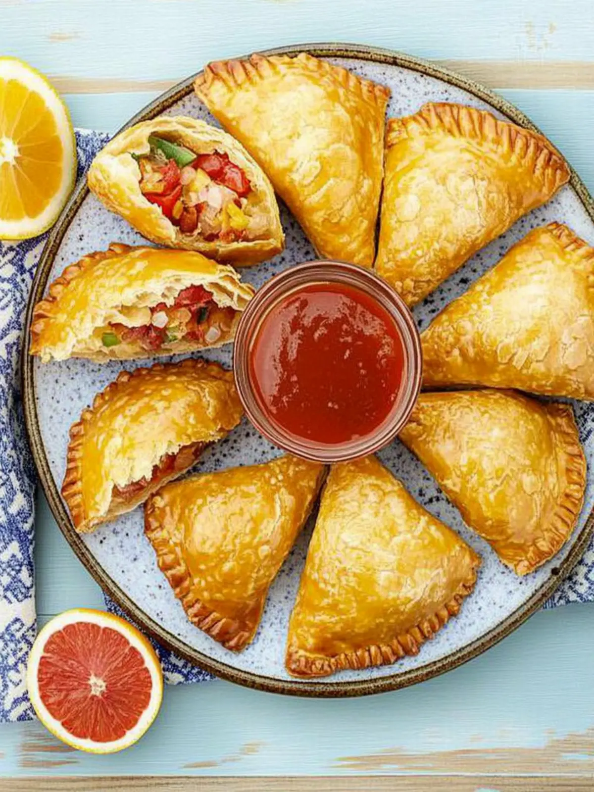 Indische Pasteten mit Huhn