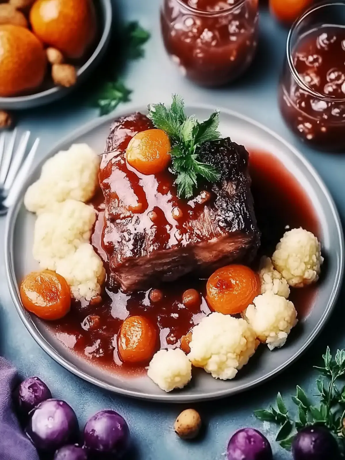 Weihnachtsbraten mit Rotwein
