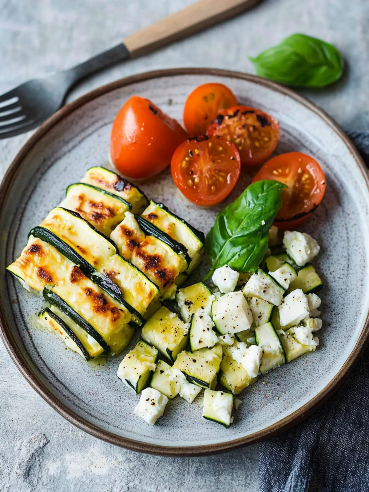 Zucchinipäckchen mit Feta