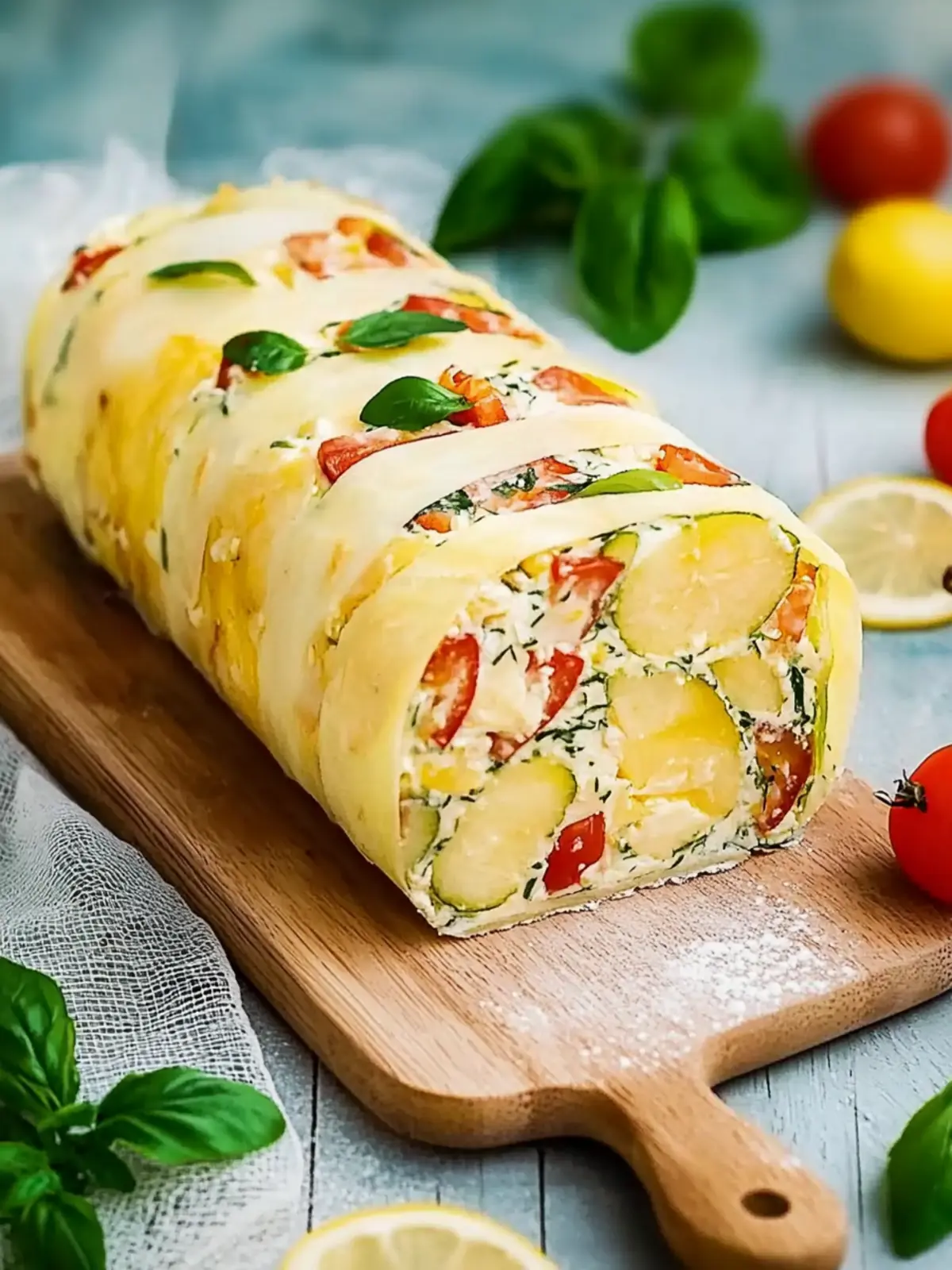 Zucchini-Rolle mit Feta