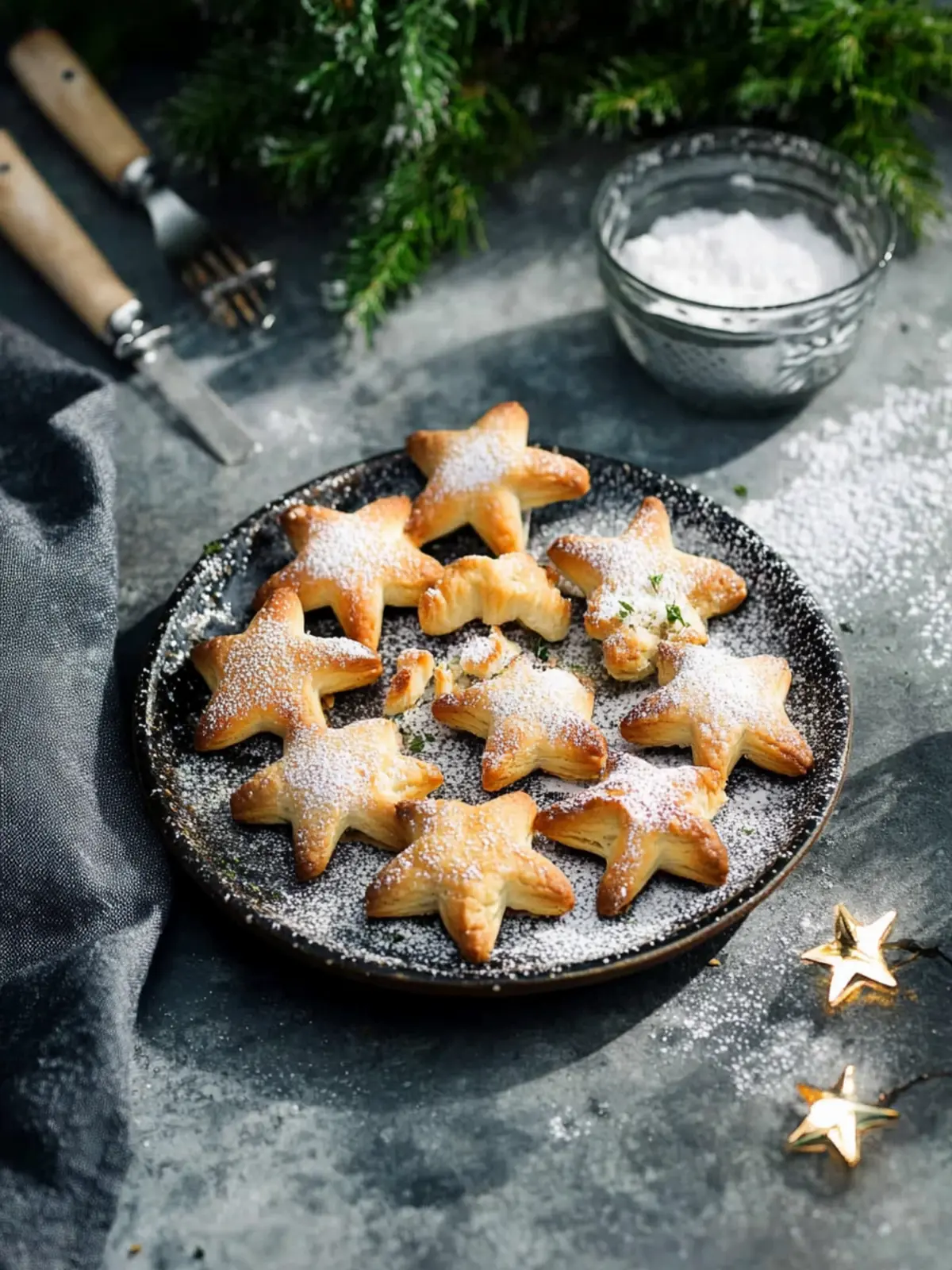 Blätterteig-Schoko-Sterne