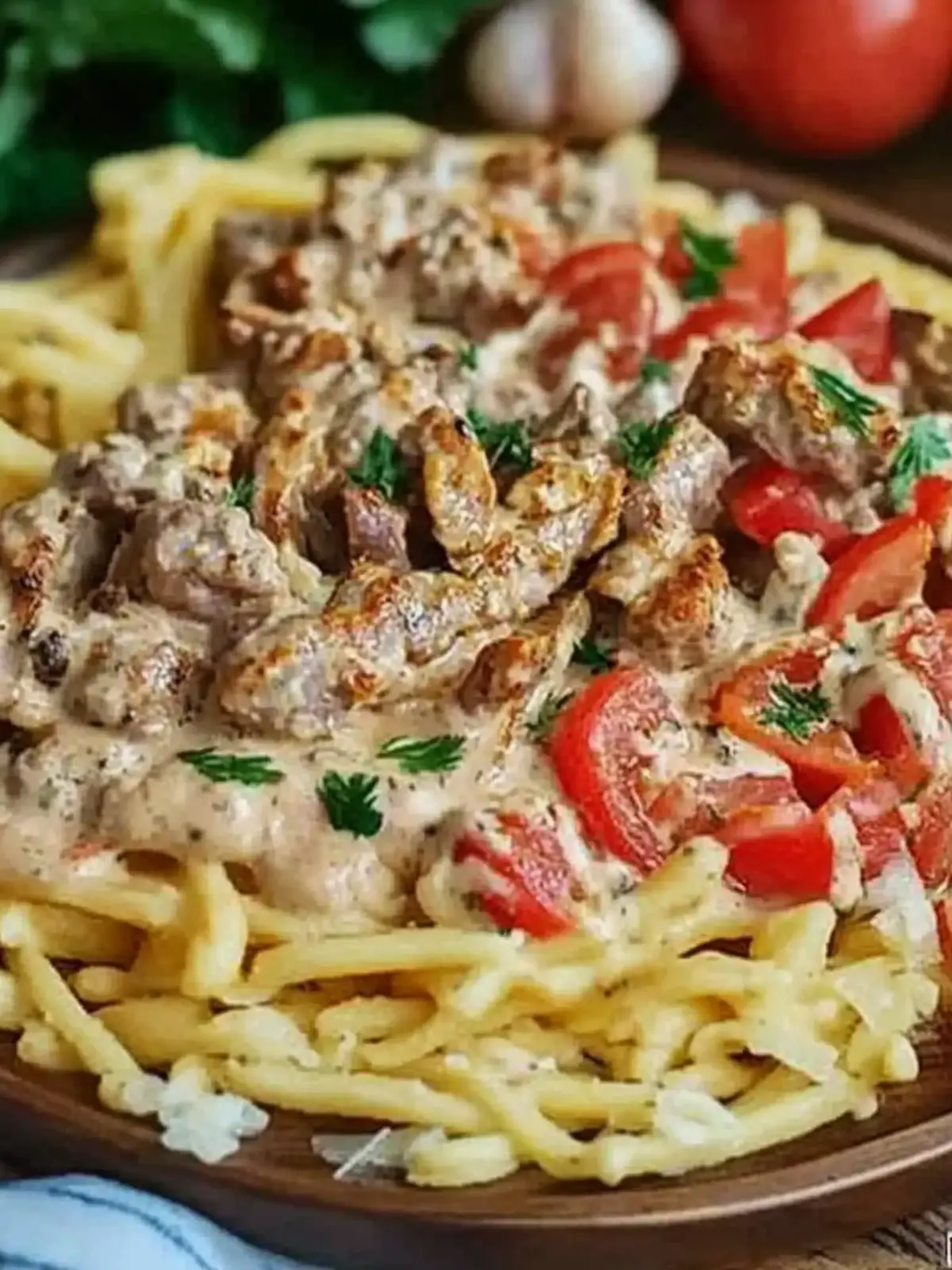 Gyros Pfanne mit Soße