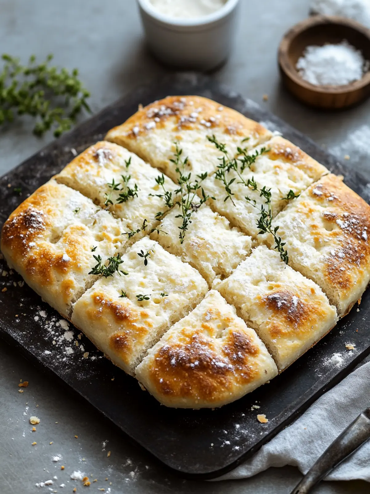 Hüttenkäse-Fladenbrot