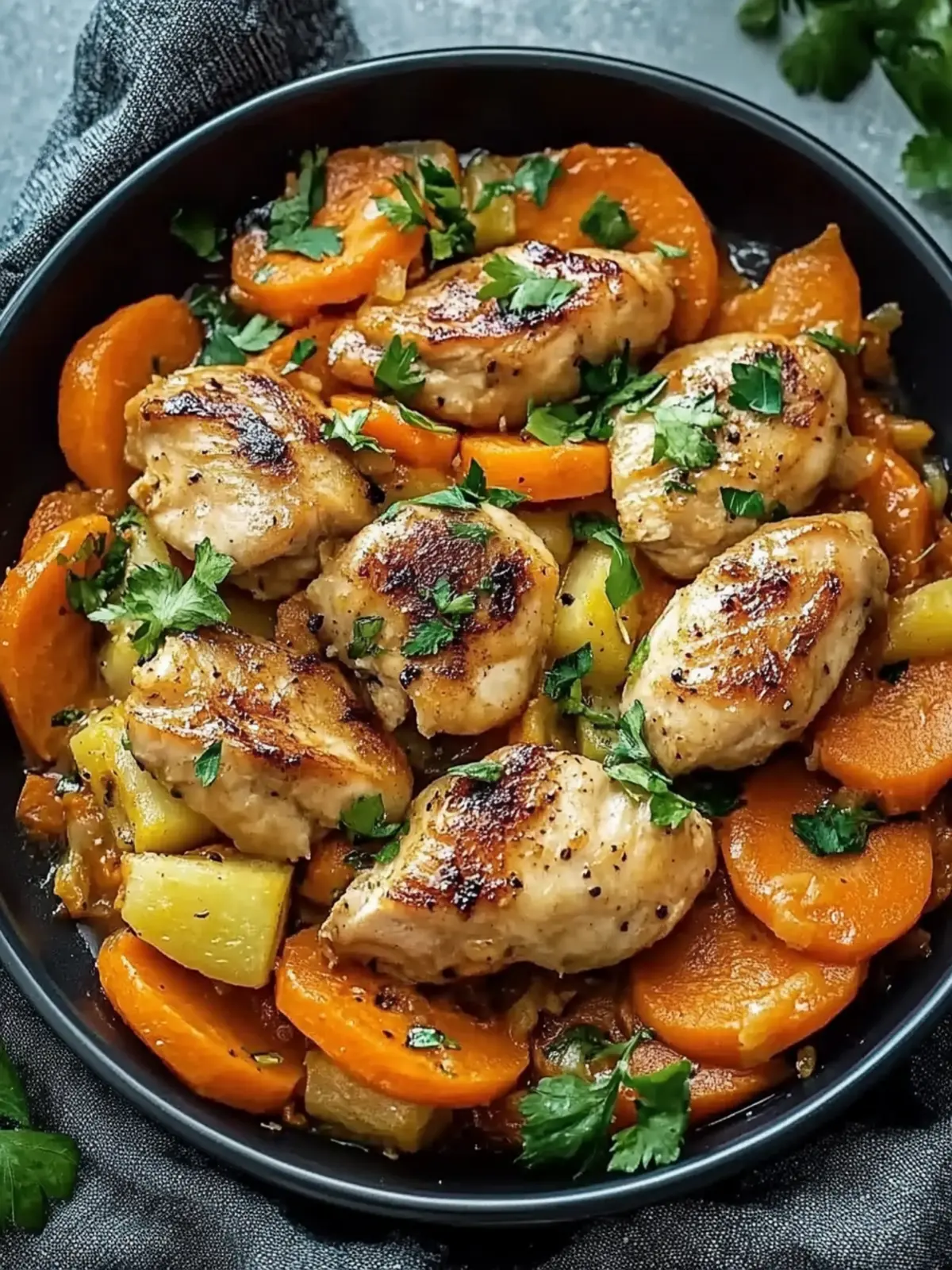 Carrot-Kohlrabi-Pan with Chicken