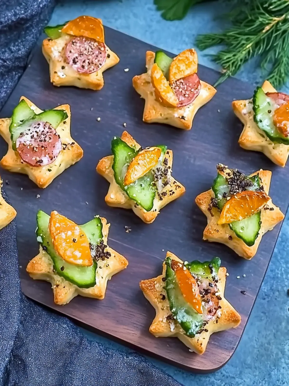 Gefüllte Blätterteigsterne