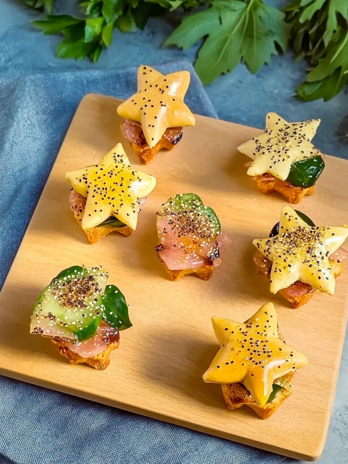 Gefüllte Blätterteigsterne