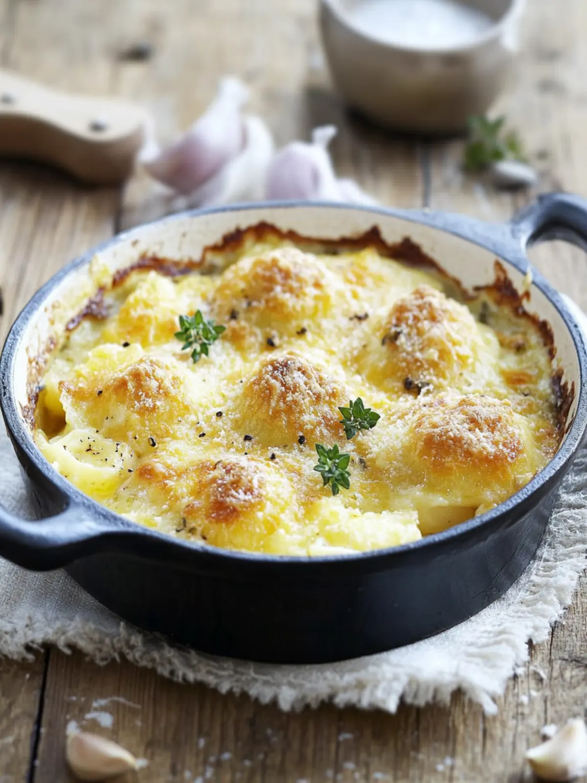 Deftiges Rosenkohlgratin