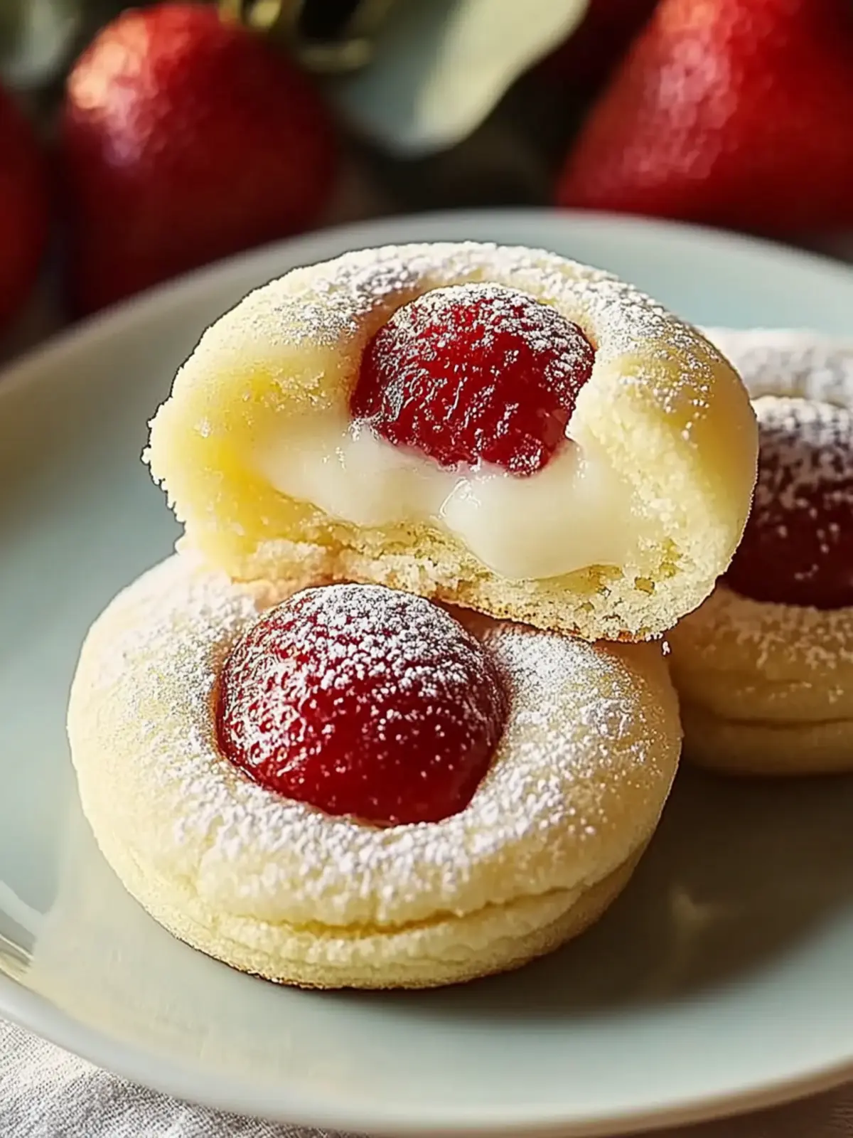 Erdbeer-Käsekuchen-Kekse