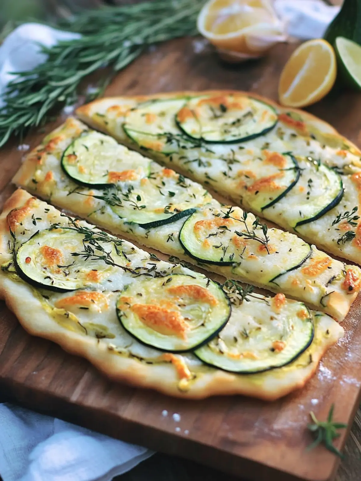 Zucchini-Fladenbrot aus dem Ofen