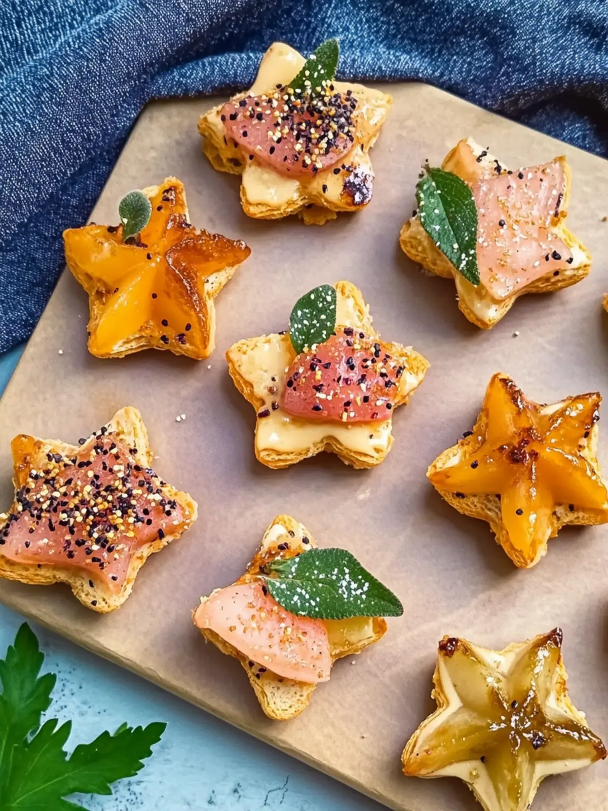 Gefüllte Blätterteigsterne