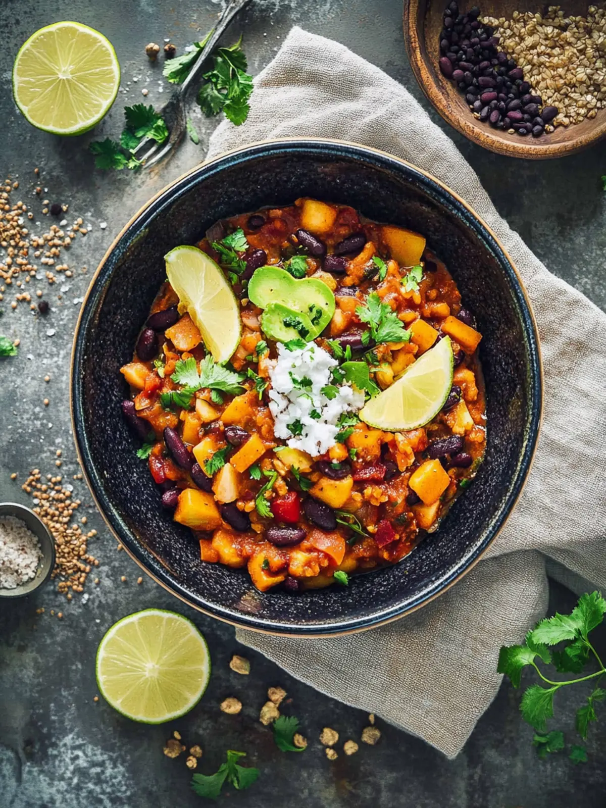 Kürbis Chili mit Linsen