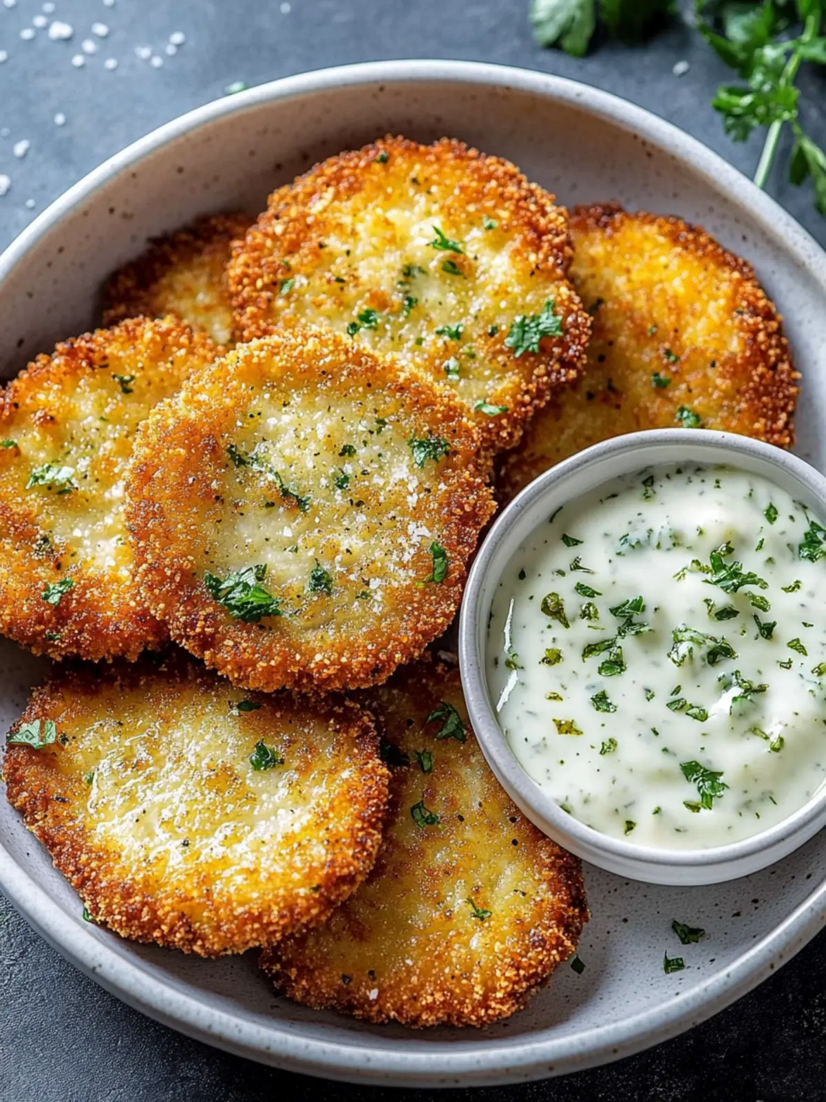 Airfryer Kohlrabi Schnitzel Kräuter